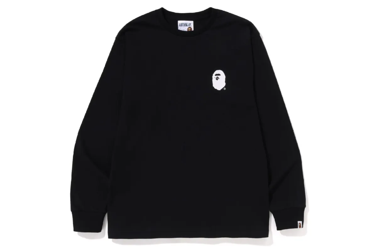 A BATHING APE LETTERED L/S TEE sold by Bape