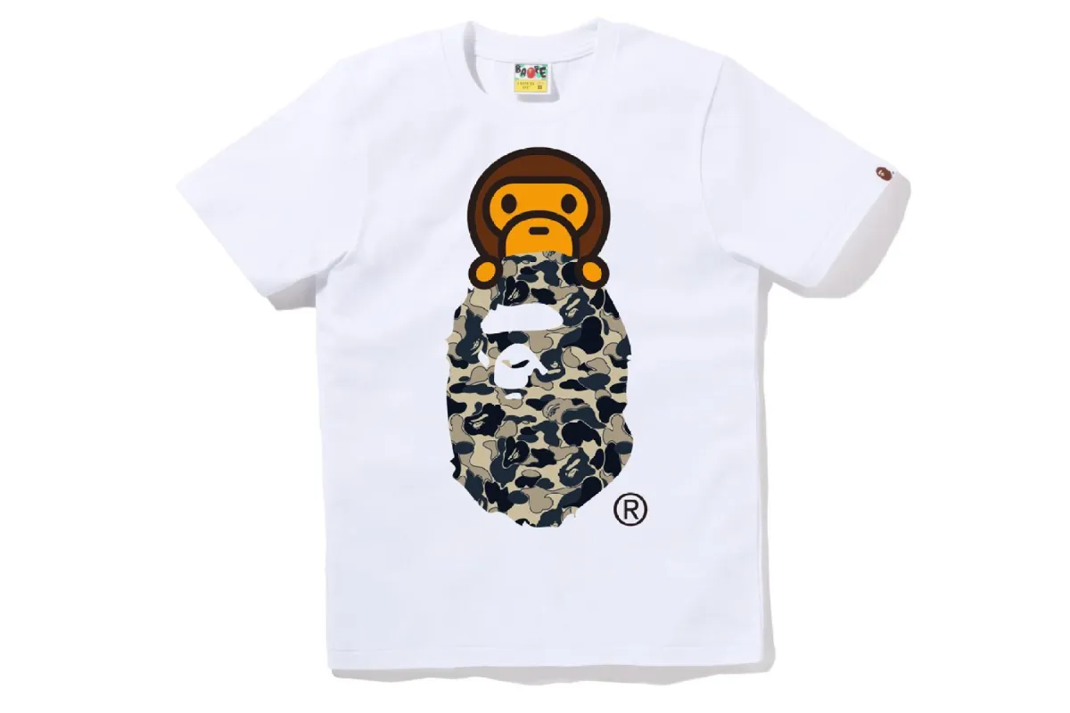 COOKIE CAMO 2 MILO ON APE HEAD TEE sold by Bape