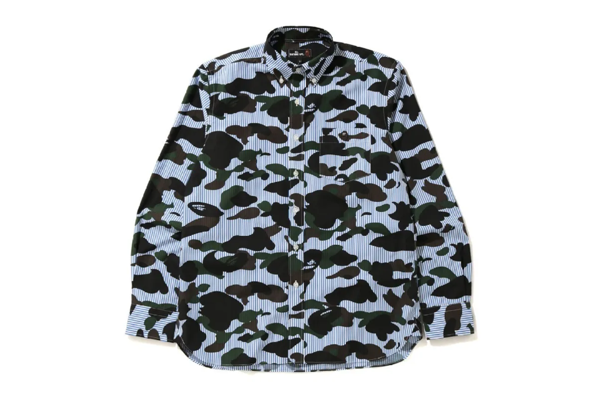 1ST CAMO STRIPE BD SHIRT sold by Bape