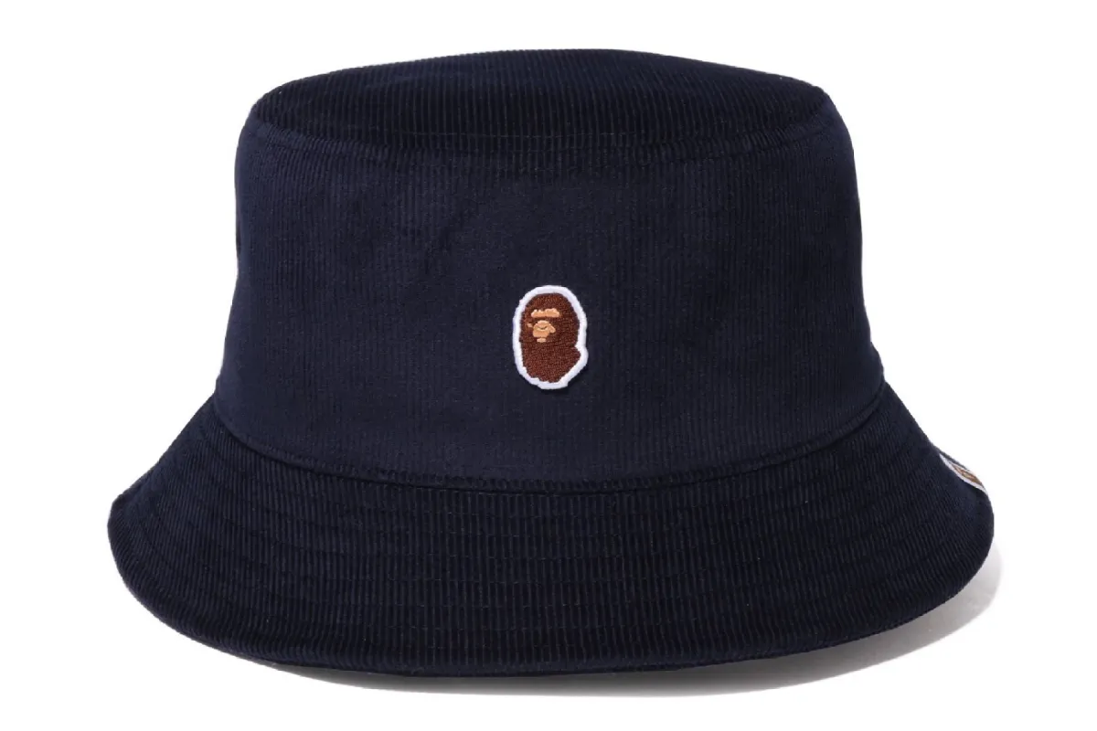 APE HEAD CORDUROY BUCKET HAT made by Bape