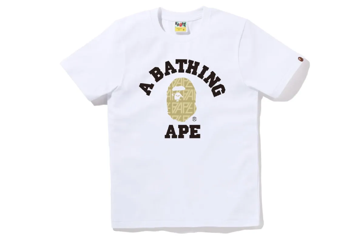 BAPE LOGO MONOGRAM COLLEGE TEE sold by Bape