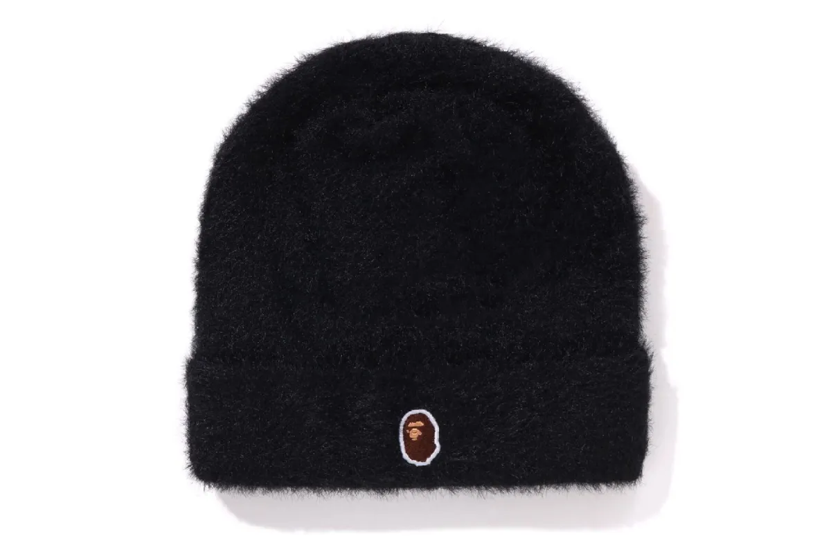 APE HEAD ONE POINT SHAGGY KNIT CAP sold by Bape