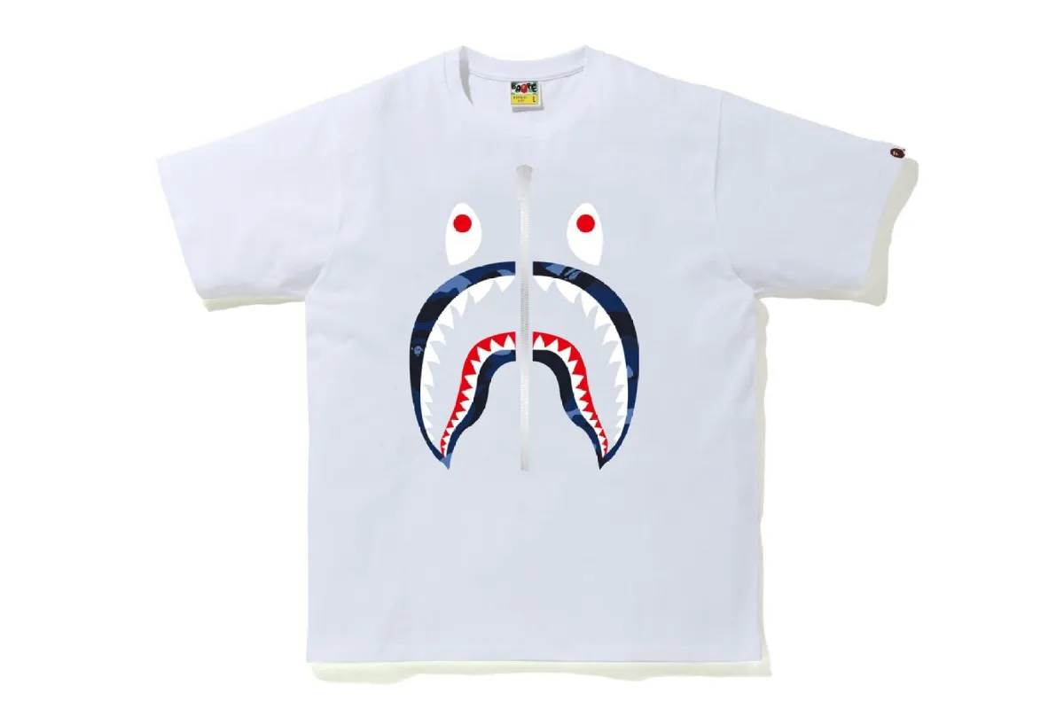 COLOR CAMO SHARK TEE sold by Bape