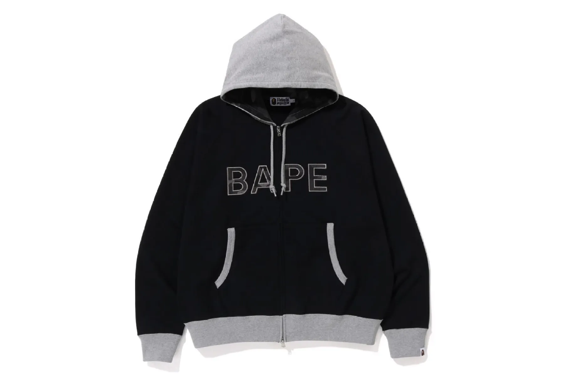 COLOR CAMO THERMAL PATCH LOOSE FIT ZIP HOODIE | Parallel