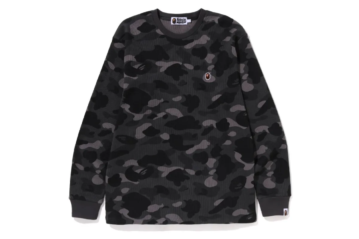 COLOR CAMO THERMAL L/S TEE sold by Bape