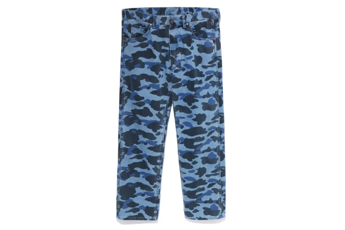 COLOR CAMO DENIM PANTS sold by Bape