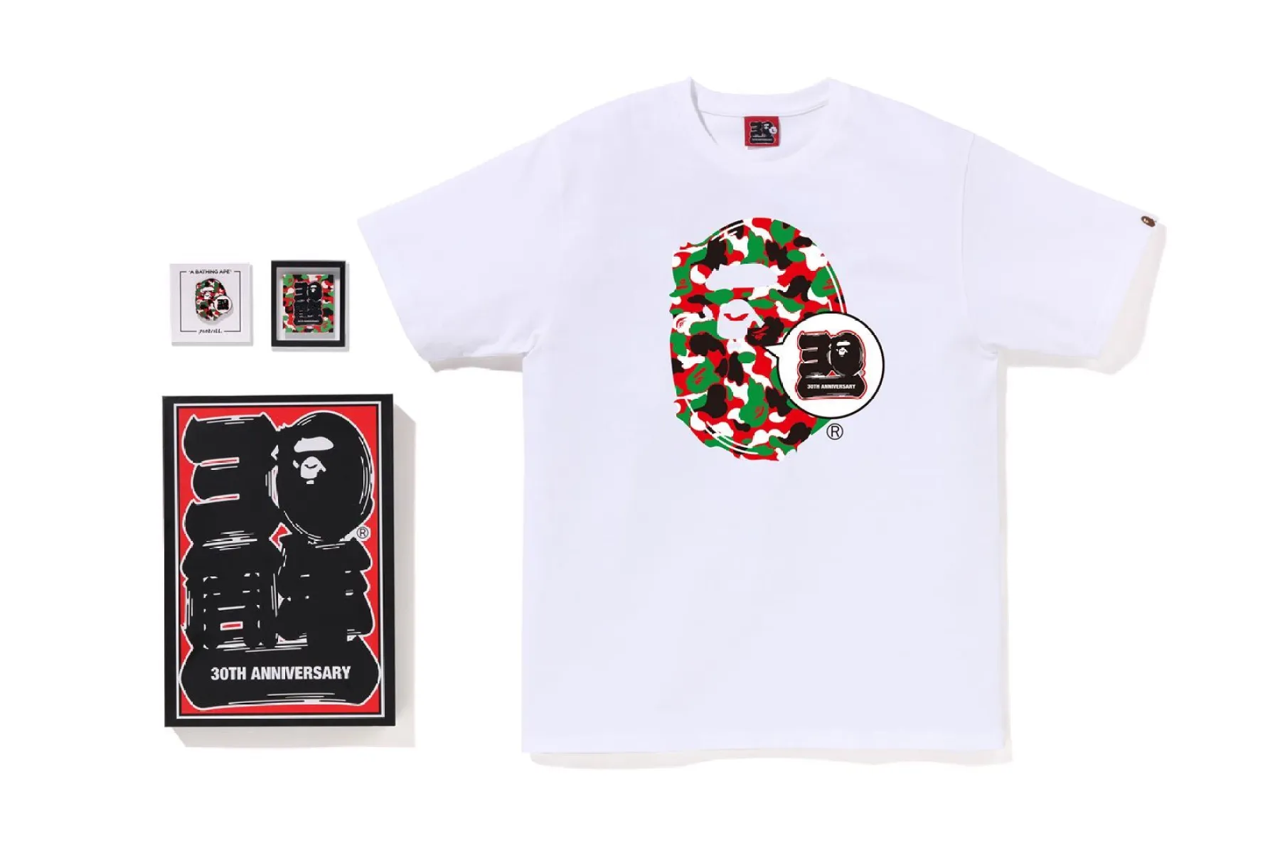 BAPE STORE DUBAI BAPE 30TH ANNIV. APE HEAD TEE SET | Parallel