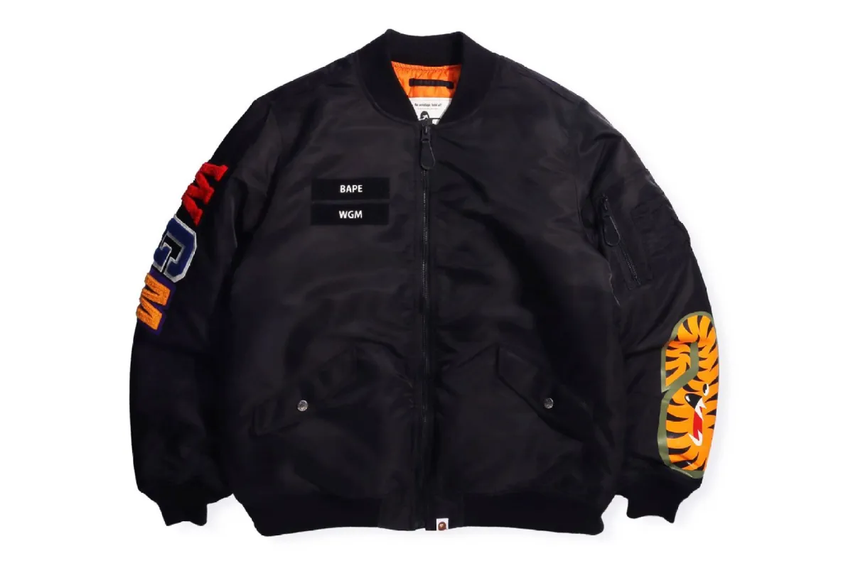 SHARK LOOSE FIT MA-1 sold by Bape