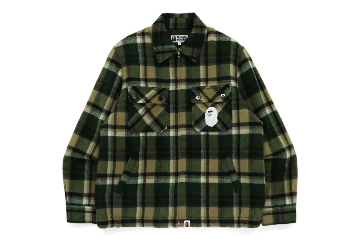 BAPE CHECK ZIP CPO JACKET sold by Bape