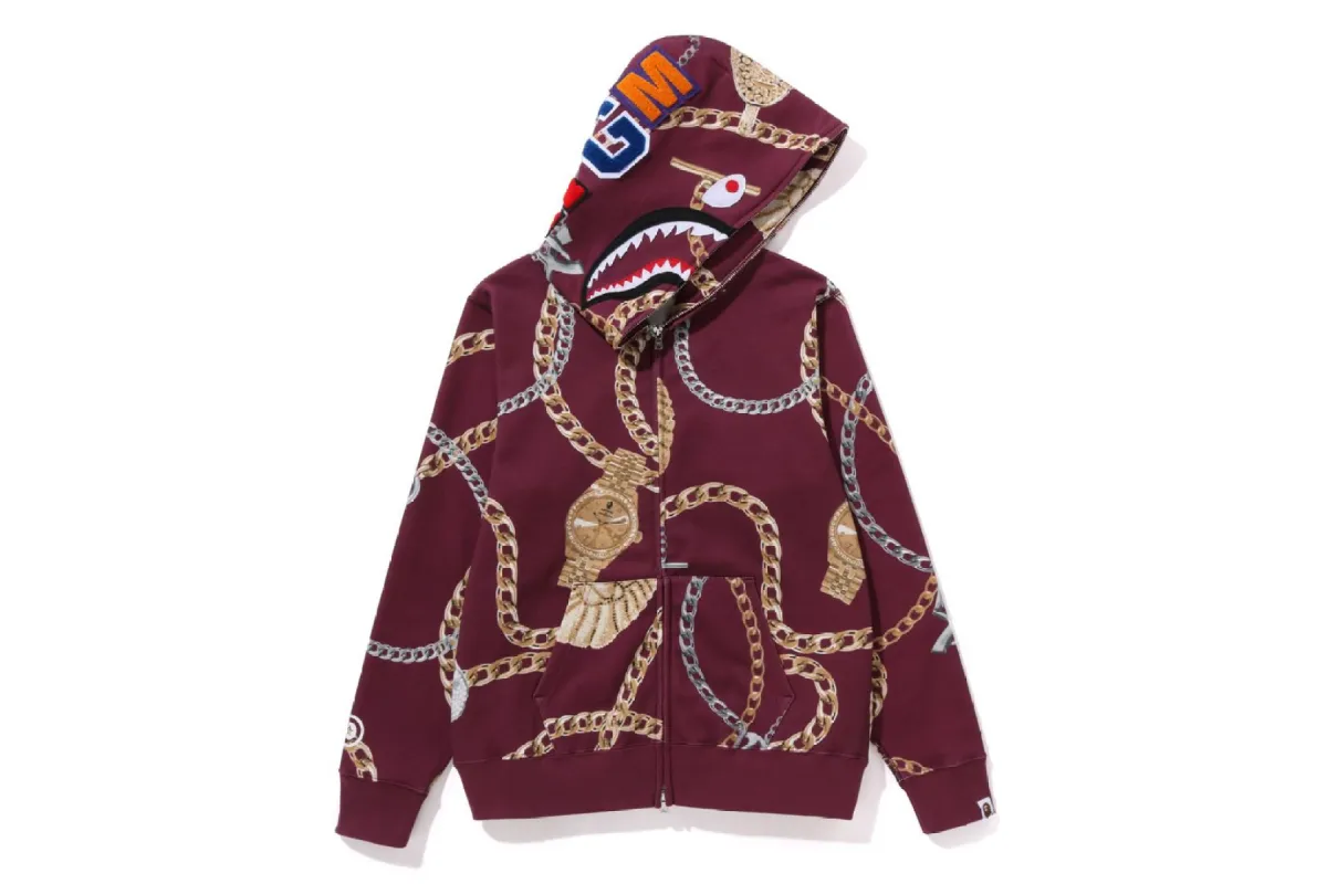 トップス Bape Holstein shark full zip hoodie Livestock BAPE 30th Anniversary Shark Full Zip Hoodie / Red