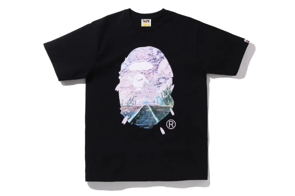 SAKURA PHOTO APE HEAD TEE sold by Bape