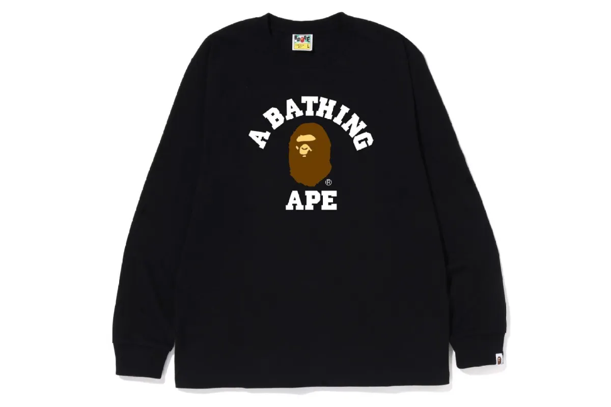 COLLEGE L/S TEE sold by Bape