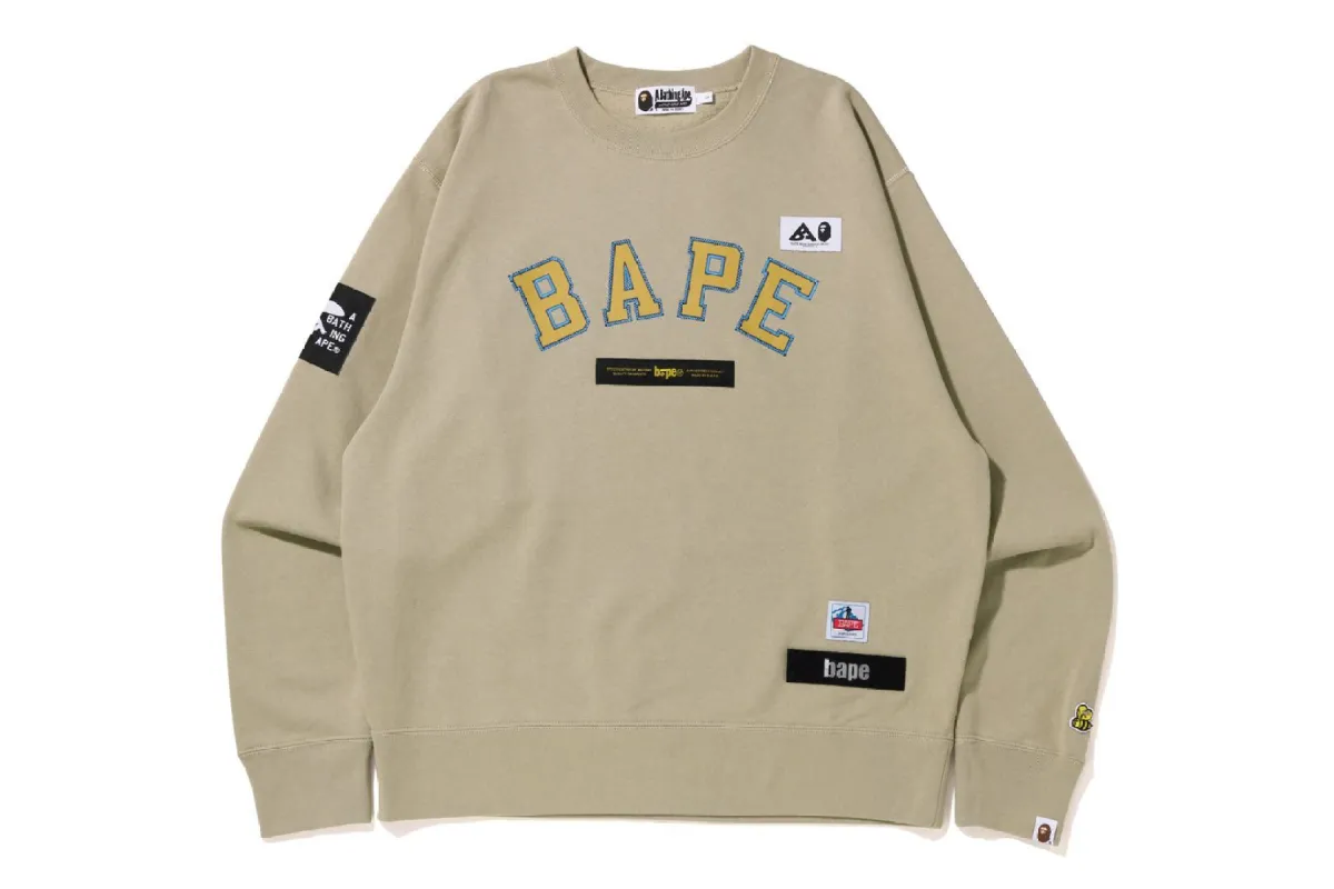 BAPE MULTI LABEL RELAXED FIT CREWNECK sold by Bape