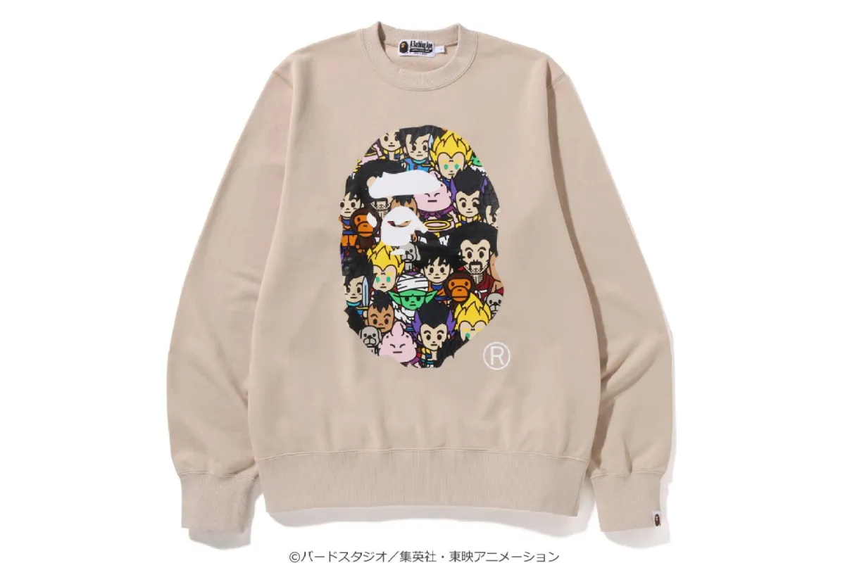 【 BAPE X DRAGON BALL Z 】APE HEAD CREWNECK sold by Bape