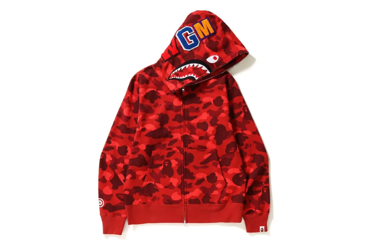 COLOR CAMO SHARK FULL ZIP HOODIE sold by Bape
