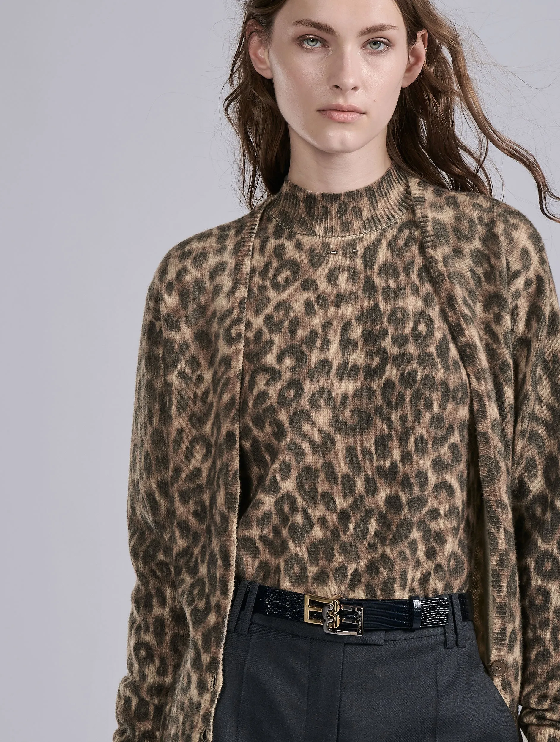 Cardigan en maille imprimé léopard sold by Barbara Bui product image thumbnail 3