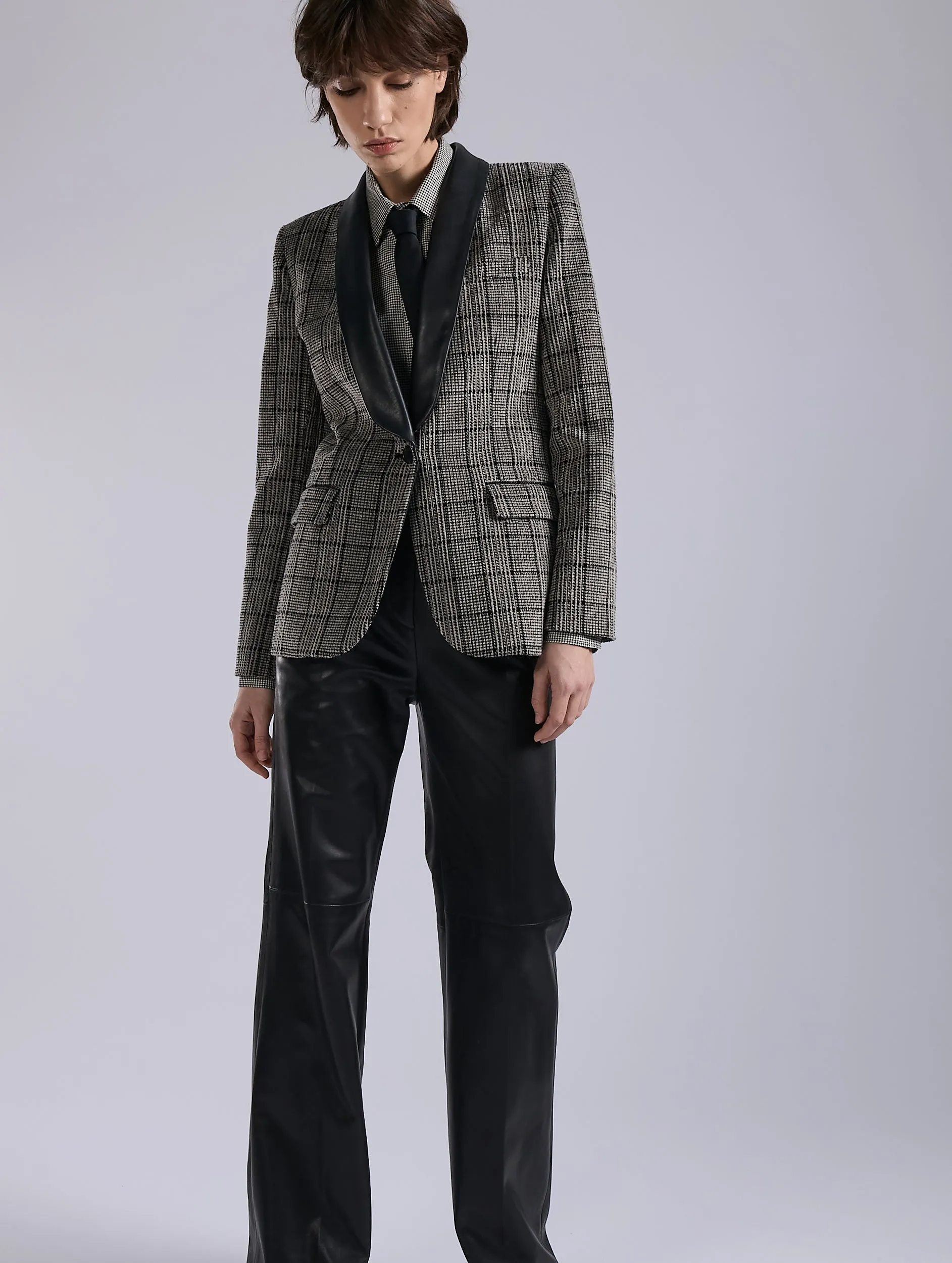 Veste en velours Prince de Galles noir sold by Barbara Bui product image thumbnail 4