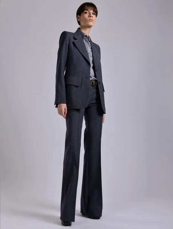 Veste cintrée en denim de laine bleu sold by Barbara Bui