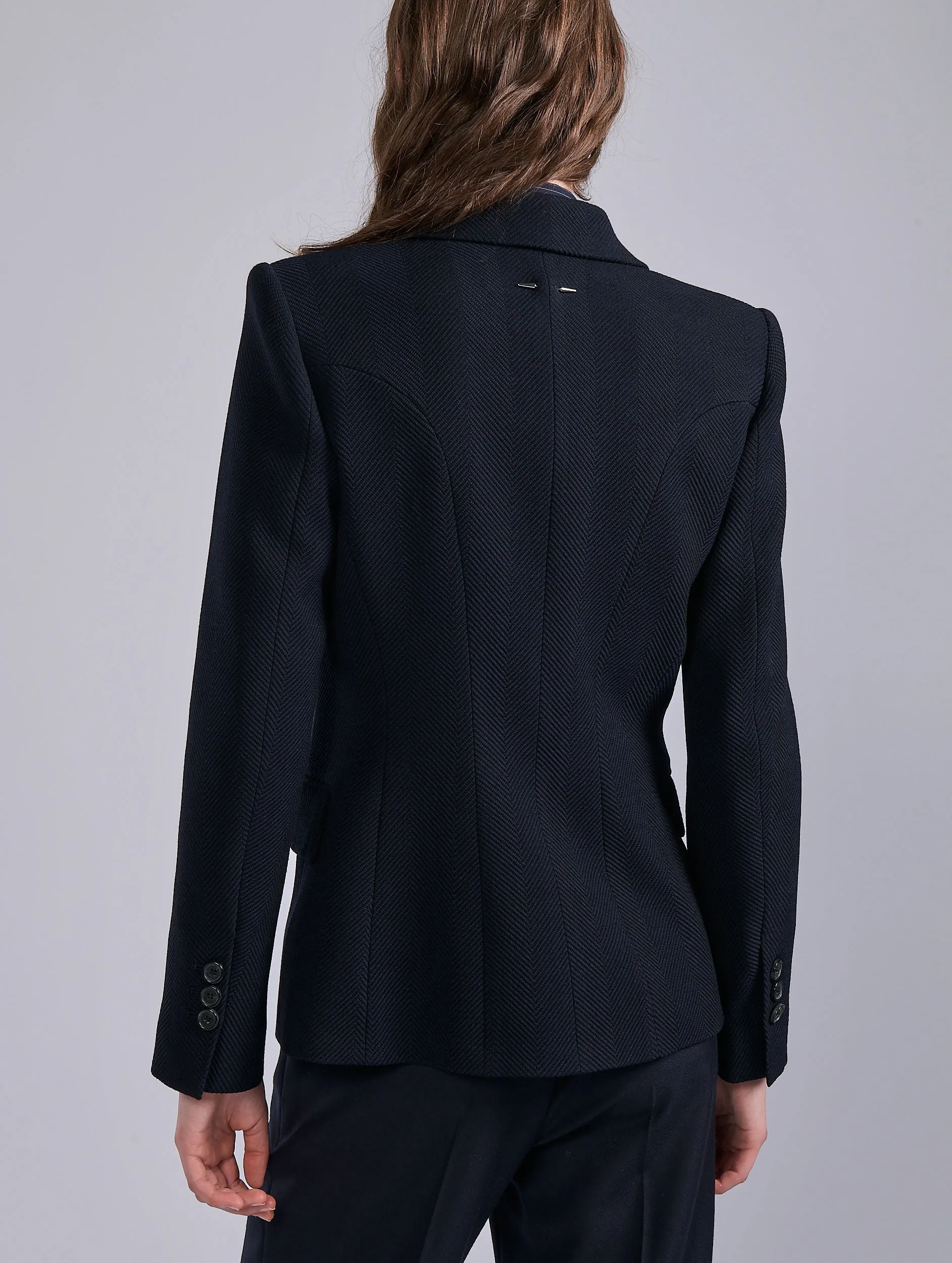 Veste en chevron texturé marine sold by Barbara Bui product image thumbnail 3