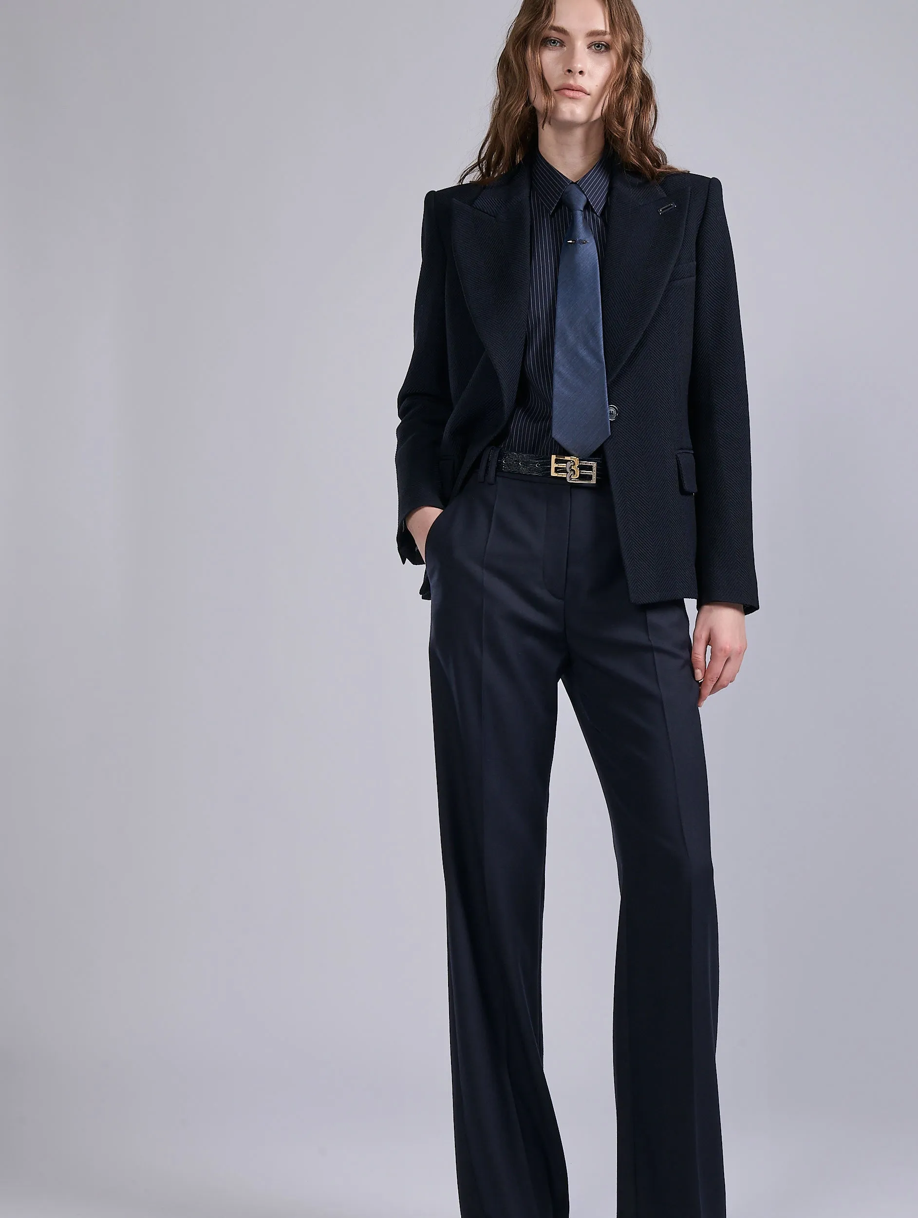 Veste en chevron texturé marine sold by Barbara Bui product image thumbnail 5