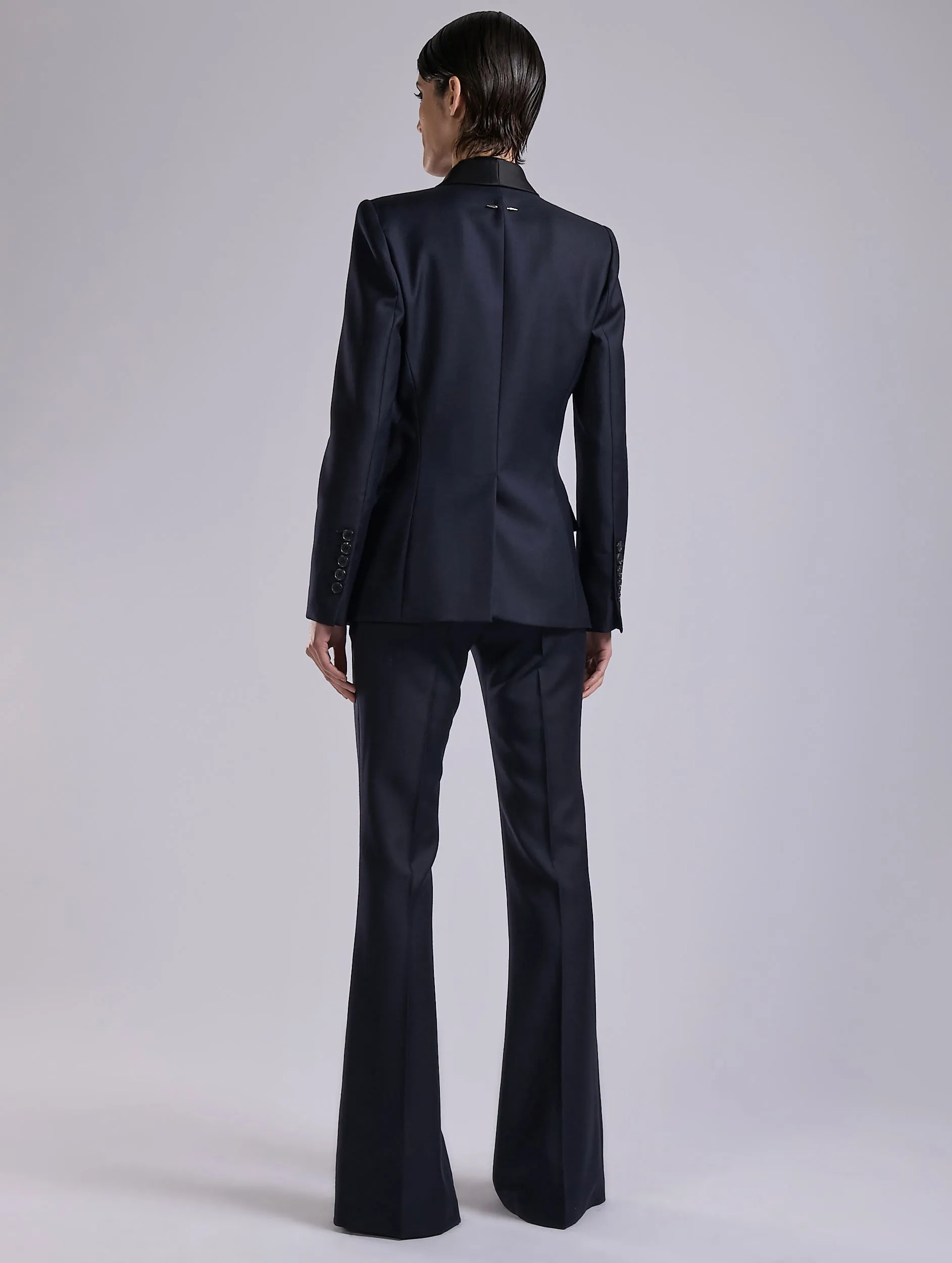 Veste à col satin en sergé laine cachemire marine sold by Barbara Bui product image thumbnail 2