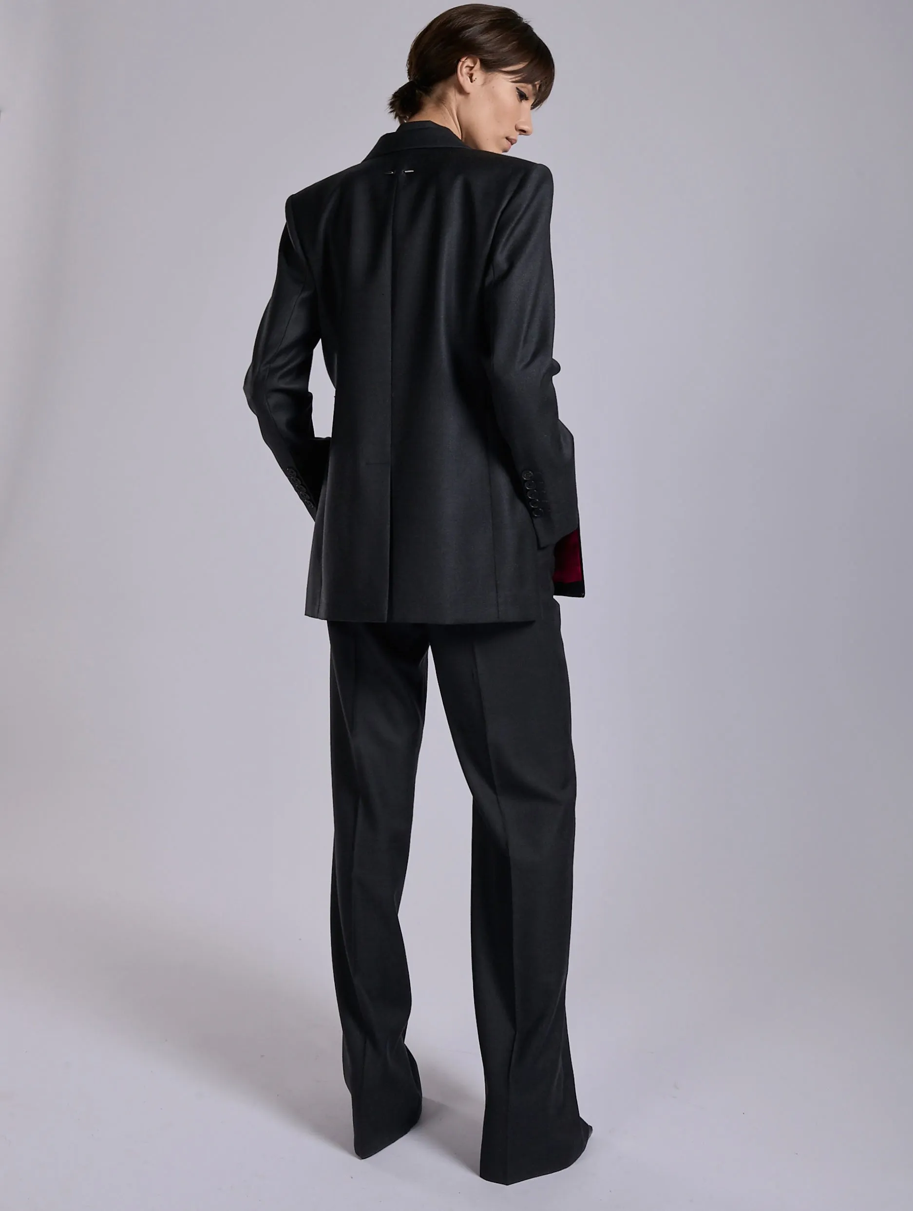 Veste droite en sergé de laine et cachemire gris sold by Barbara Bui product image thumbnail 5