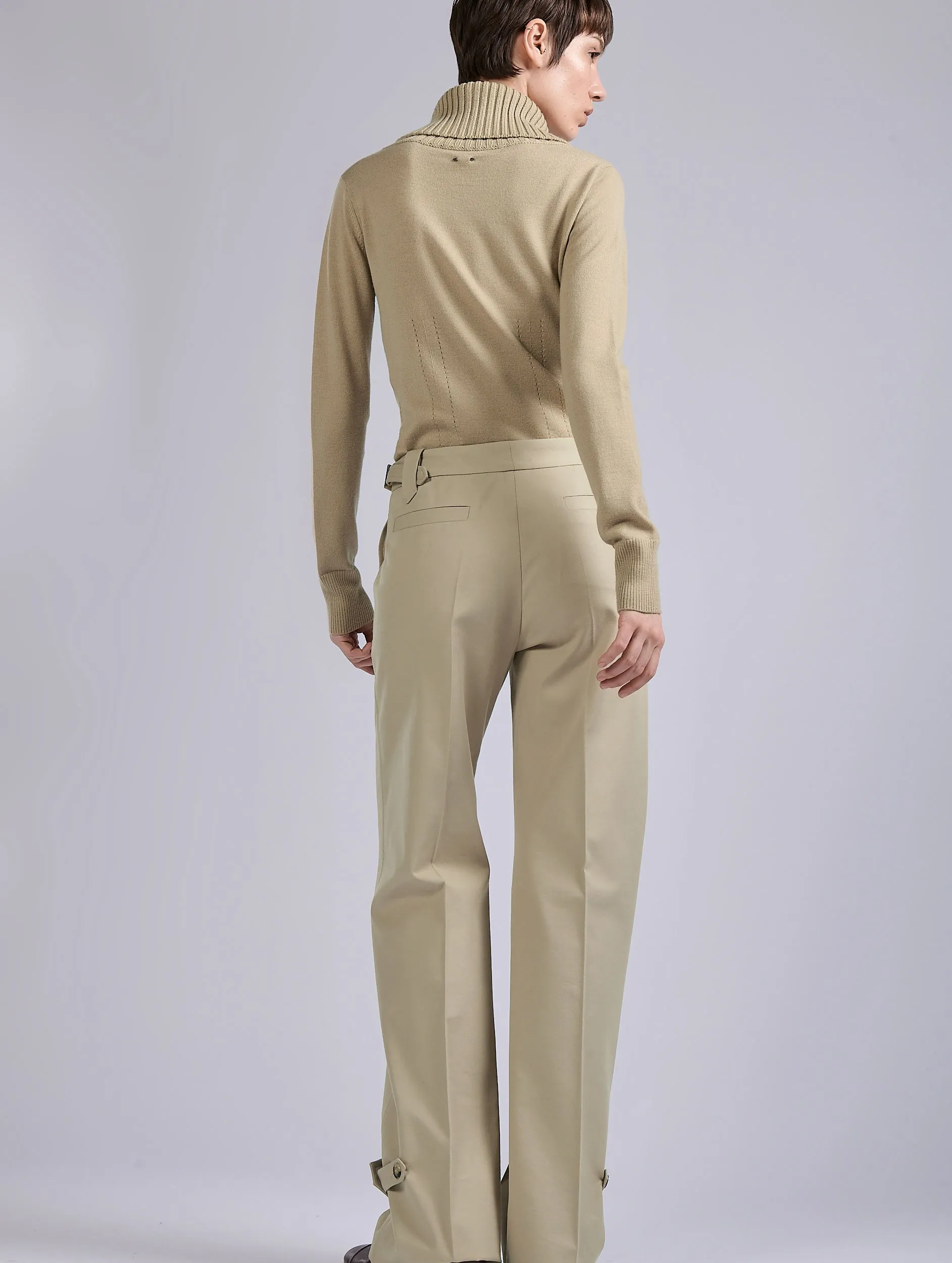 Pantalon en gabardine de coton et laine sable sold by Barbara Bui product image thumbnail 2
