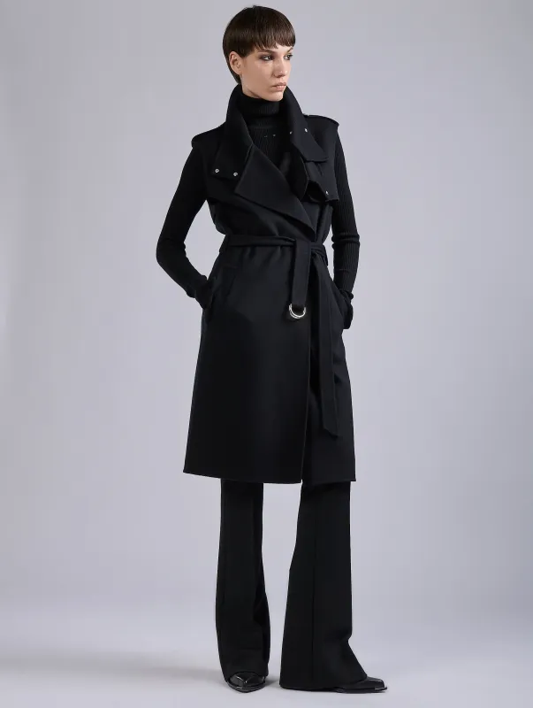 Trench sans manches en double face noir made by Barbara Bui