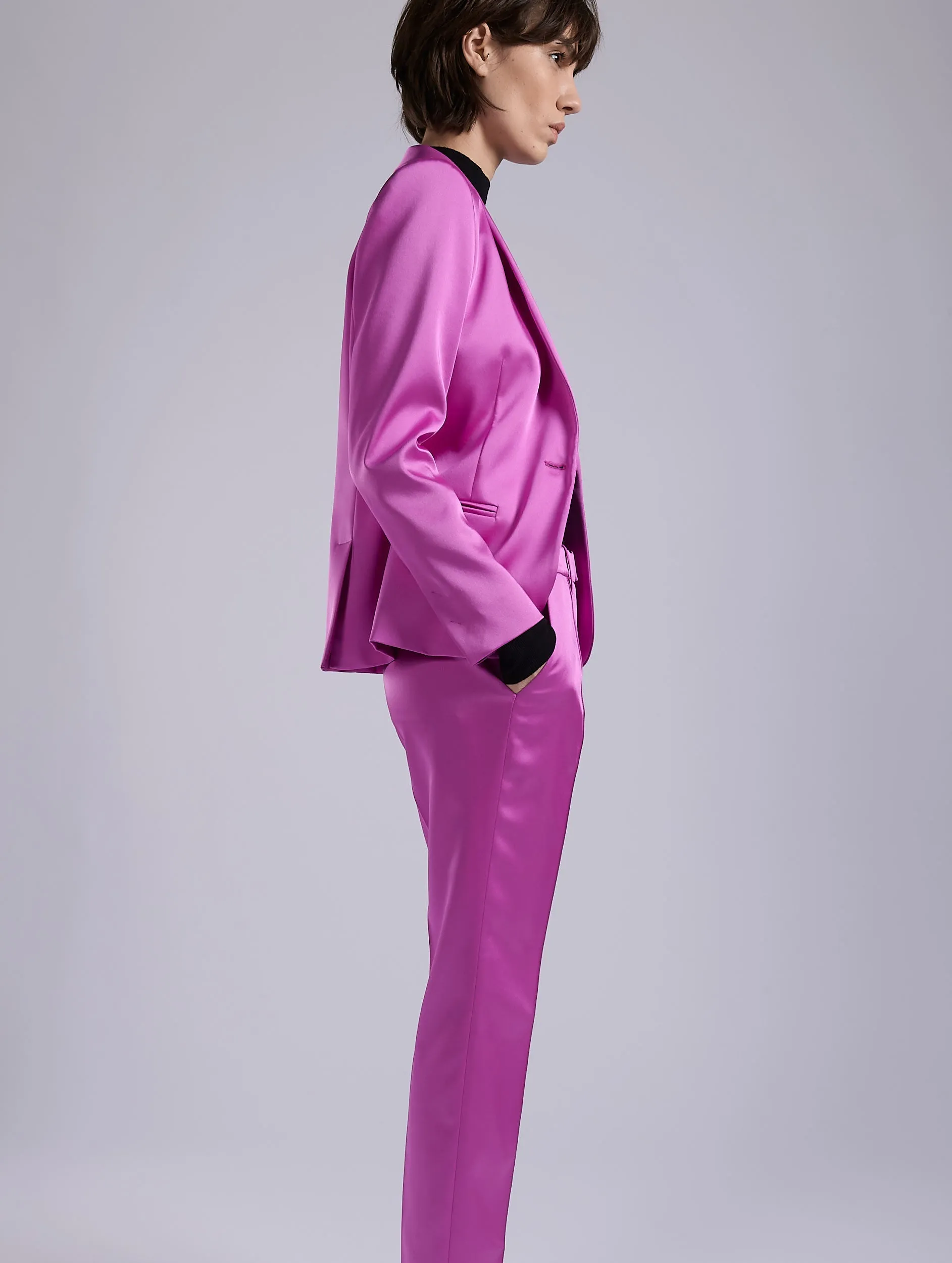 Veste cintrée en satin rose sold by Barbara Bui product image thumbnail 5