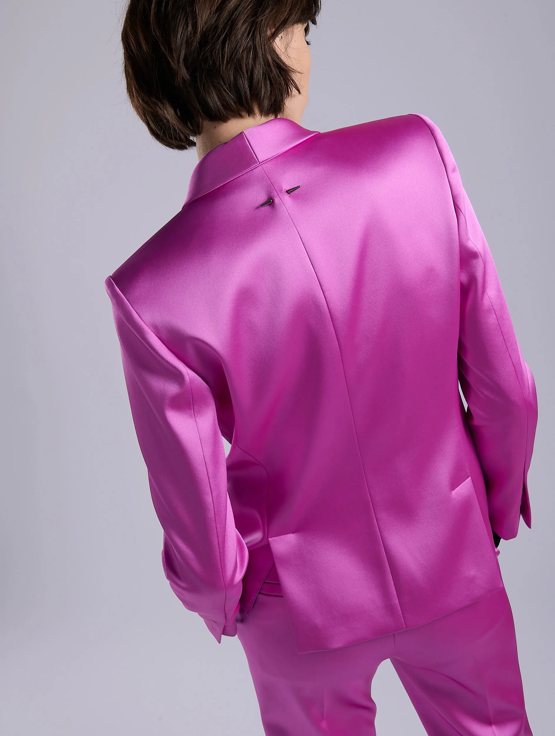Veste cintrée en satin rose sold by Barbara Bui product image thumbnail 3