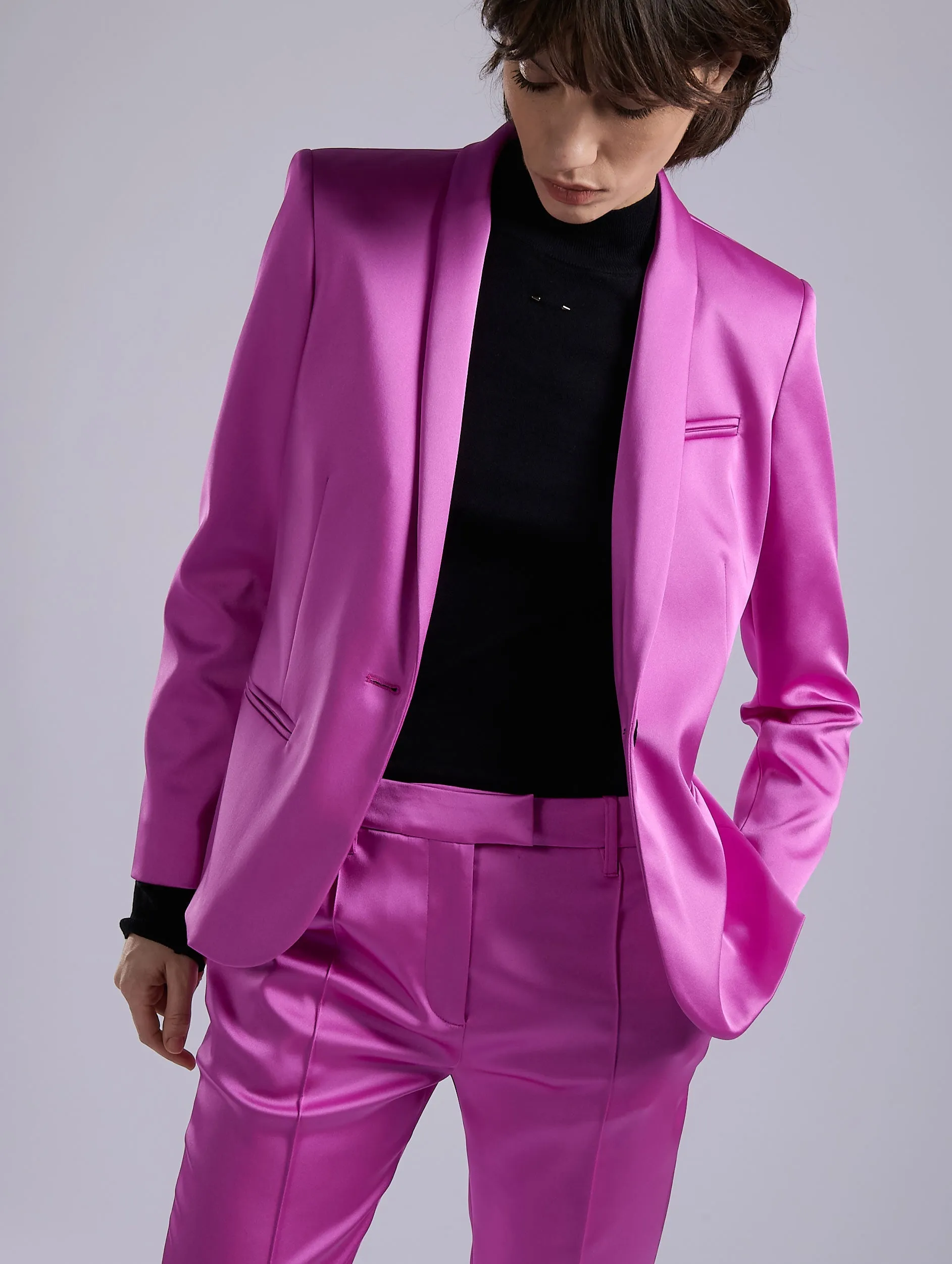 Veste cintrée en satin rose sold by Barbara Bui product image thumbnail 2