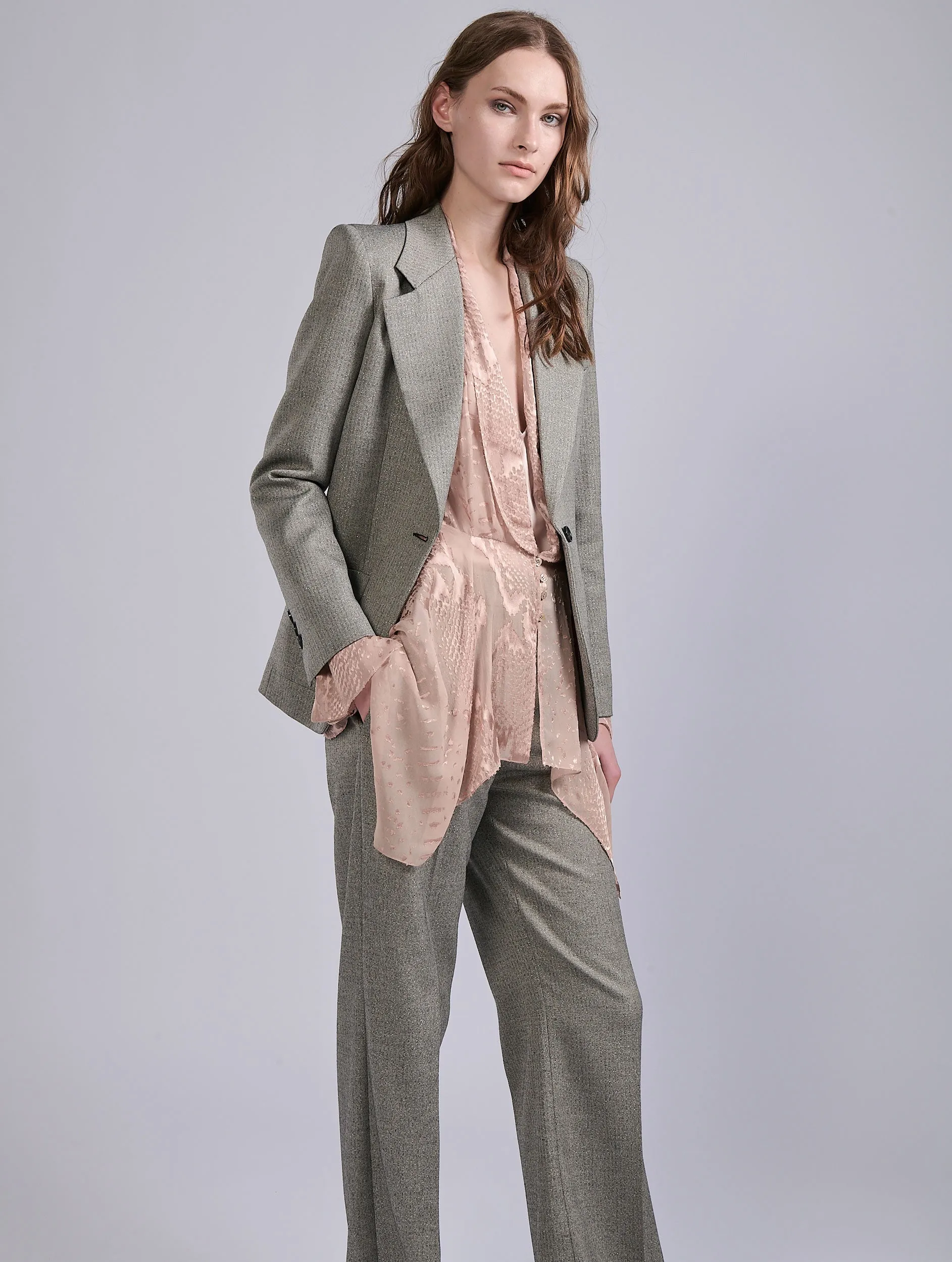 Blouse en satin dévoré motif python blush sold by Barbara Bui product image thumbnail 5