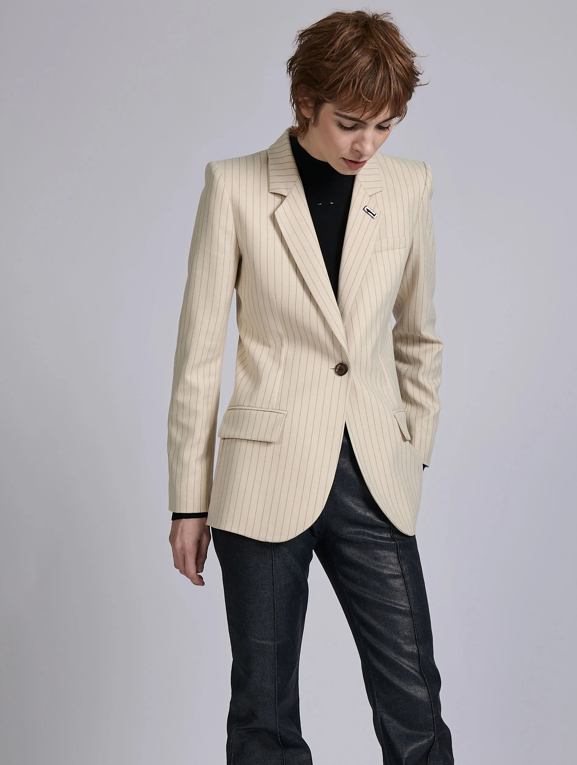 Veste à rayures tennis crème et cuivre sold by Barbara Bui product image thumbnail 5