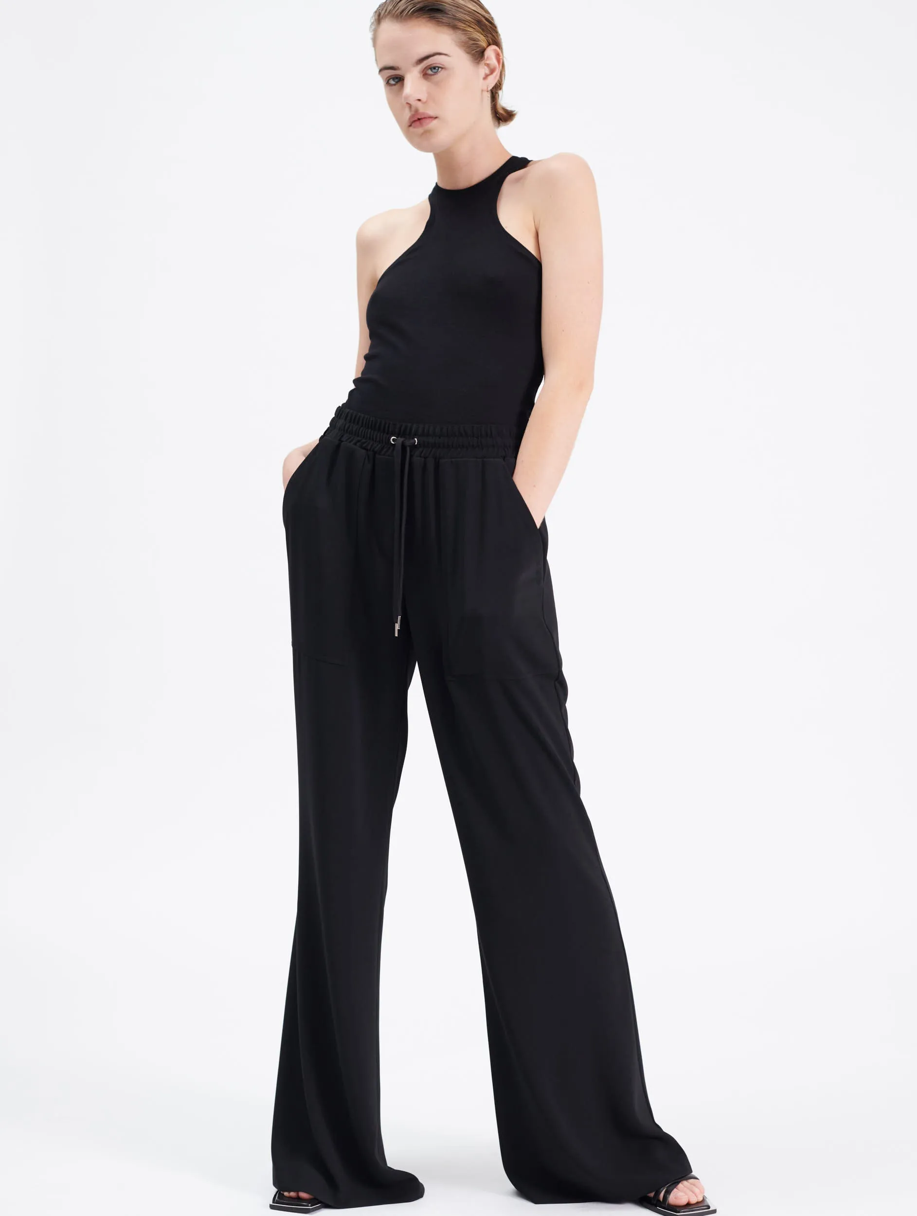 Pantalon jogger flare en crêpe sold by Barbara Bui product image thumbnail 3