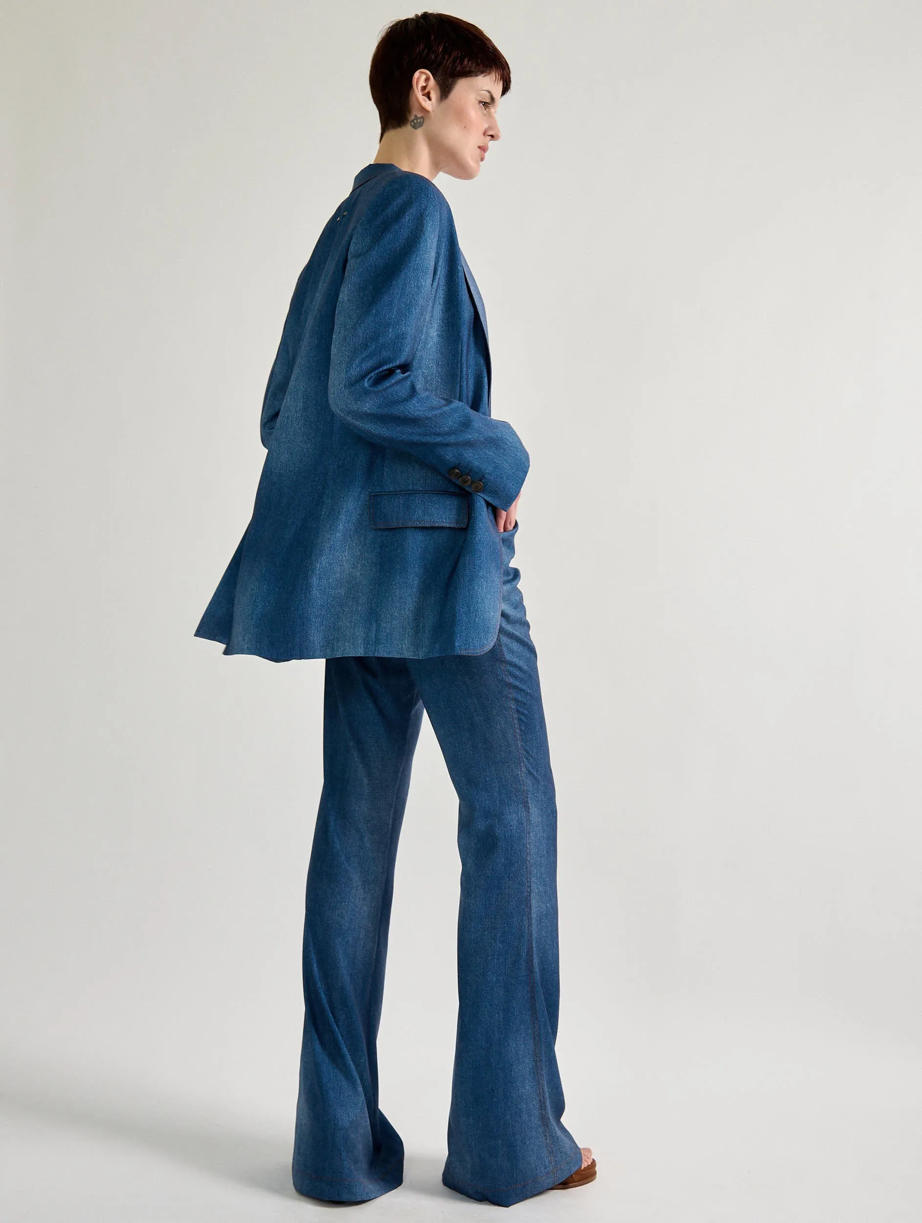 Veste boyfriend à imprimé denim sold by Barbara Bui product image thumbnail 3