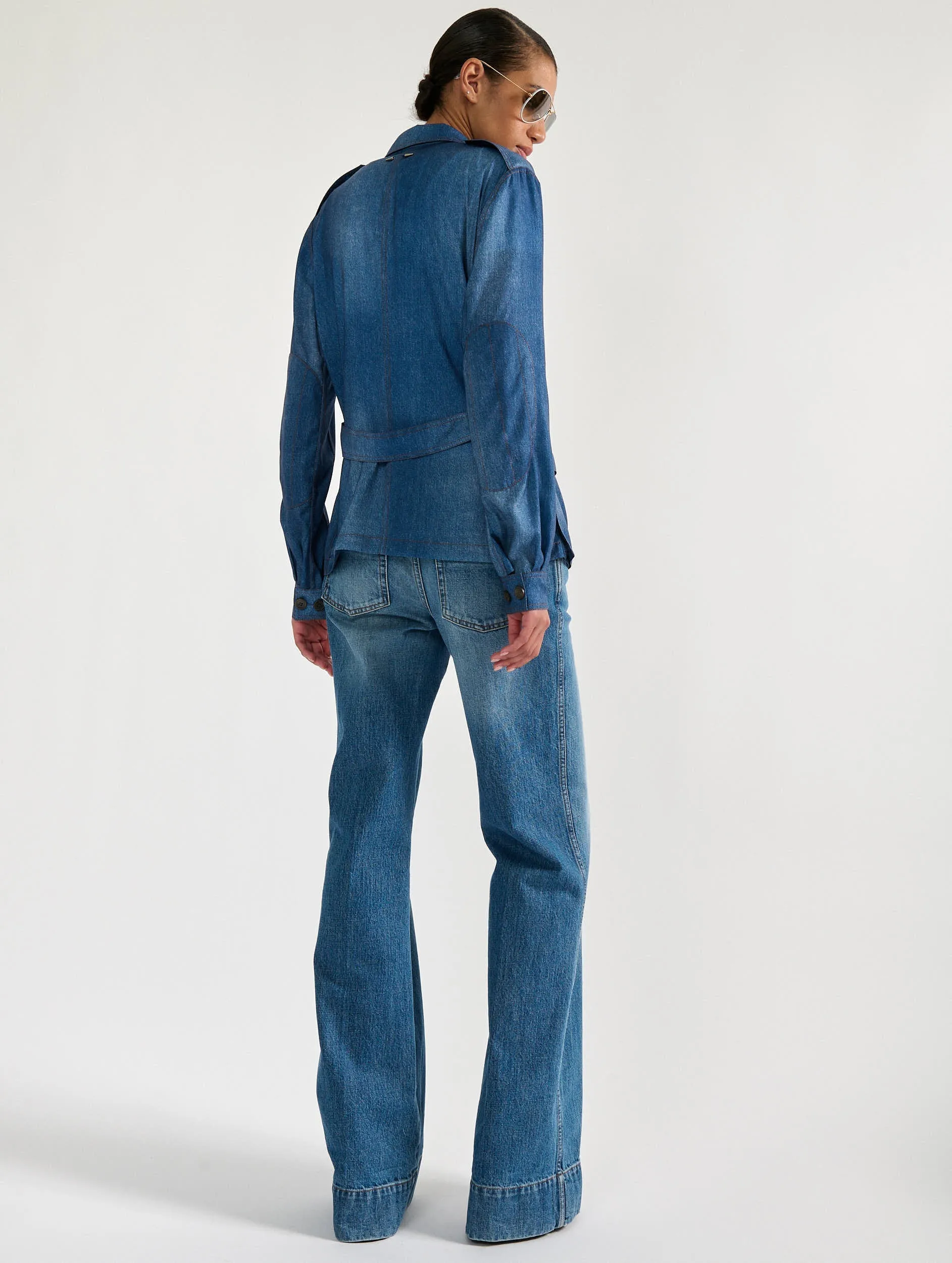 Veste saharienne à imprimé denim sold by Barbara Bui product image thumbnail 5
