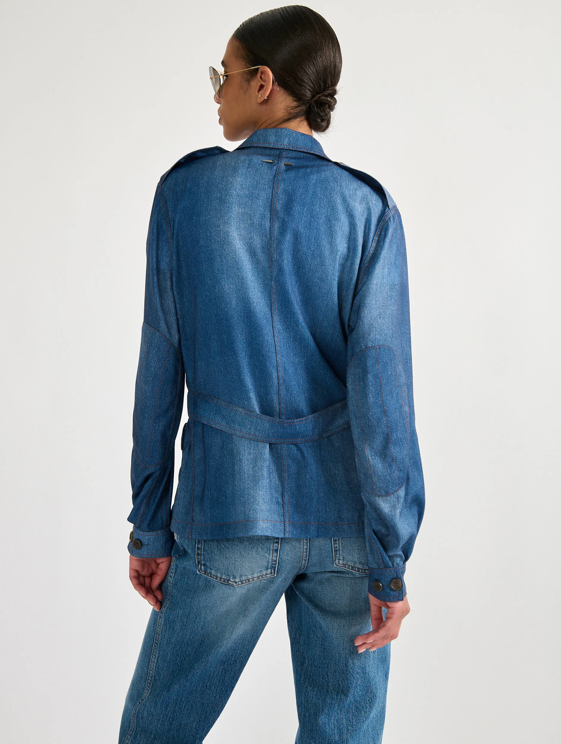 Veste saharienne à imprimé denim sold by Barbara Bui product image thumbnail 2
