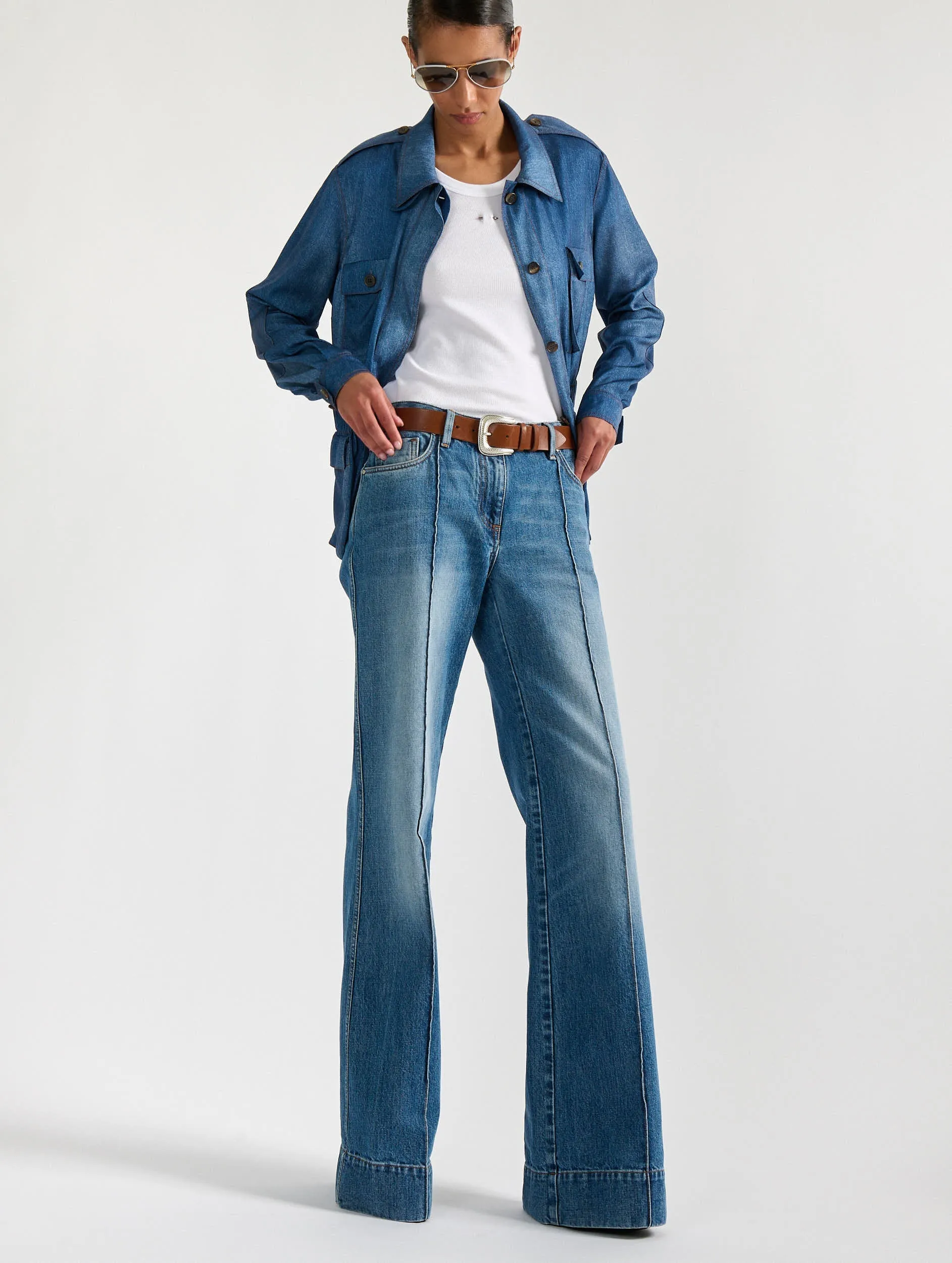 Veste saharienne à imprimé denim sold by Barbara Bui product image thumbnail 3
