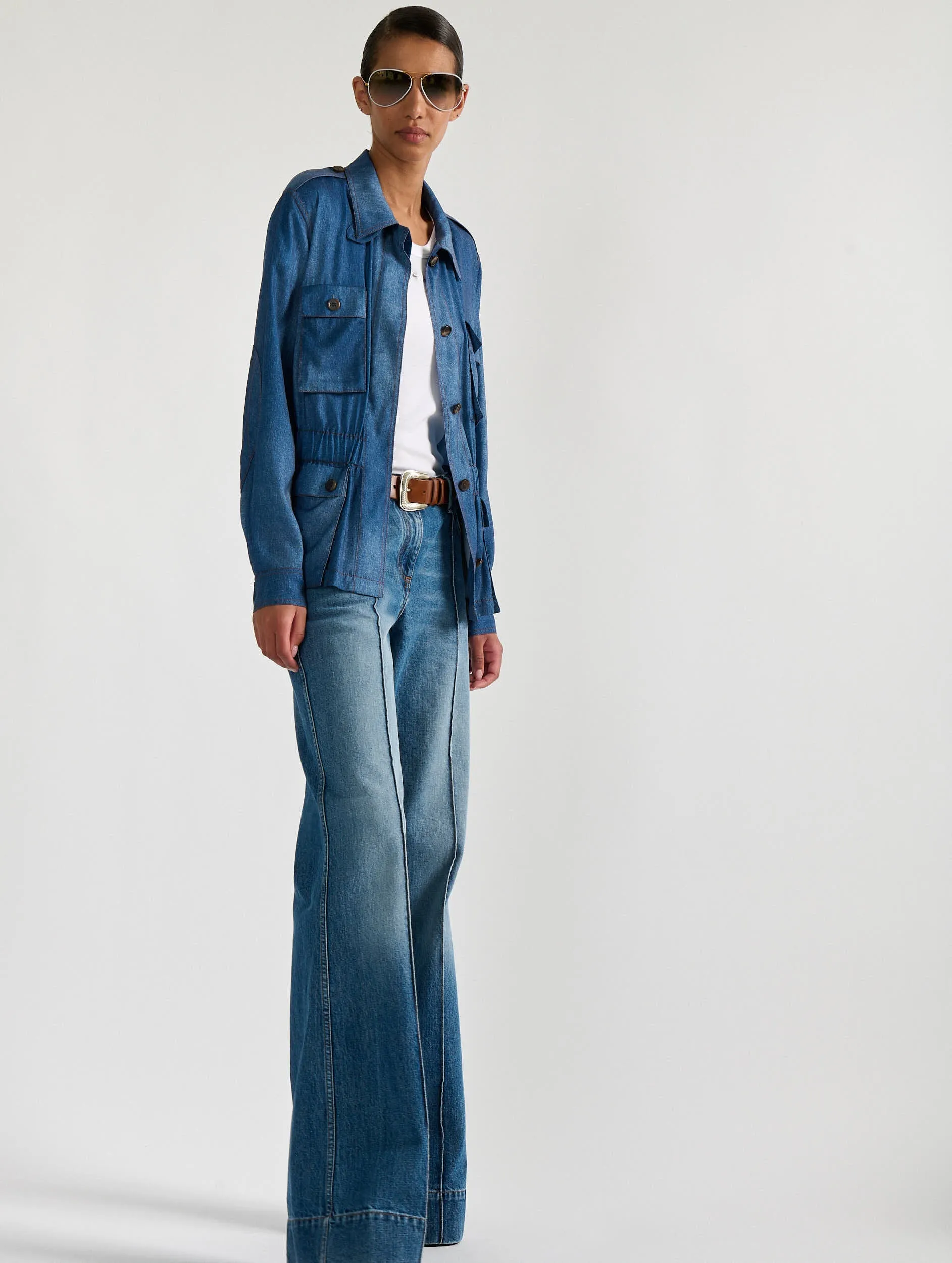 Veste saharienne à imprimé denim sold by Barbara Bui product image thumbnail 4