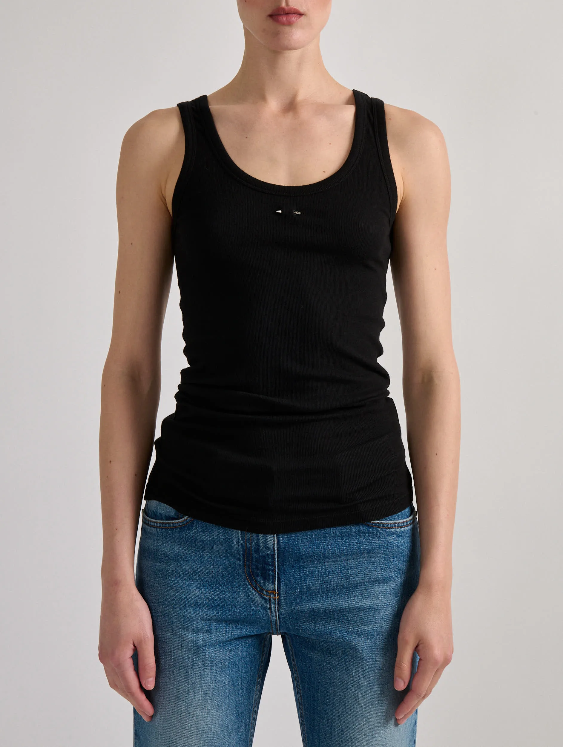 Débardeur en jersey côtelé noir sold by Barbara Bui product image thumbnail 3