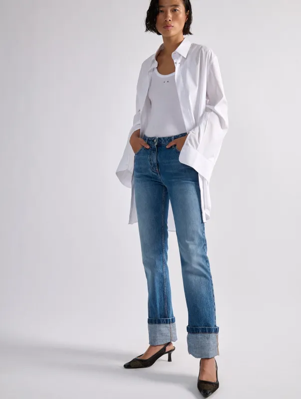 Robe chemise en popeline blanche sold by Barbara Bui