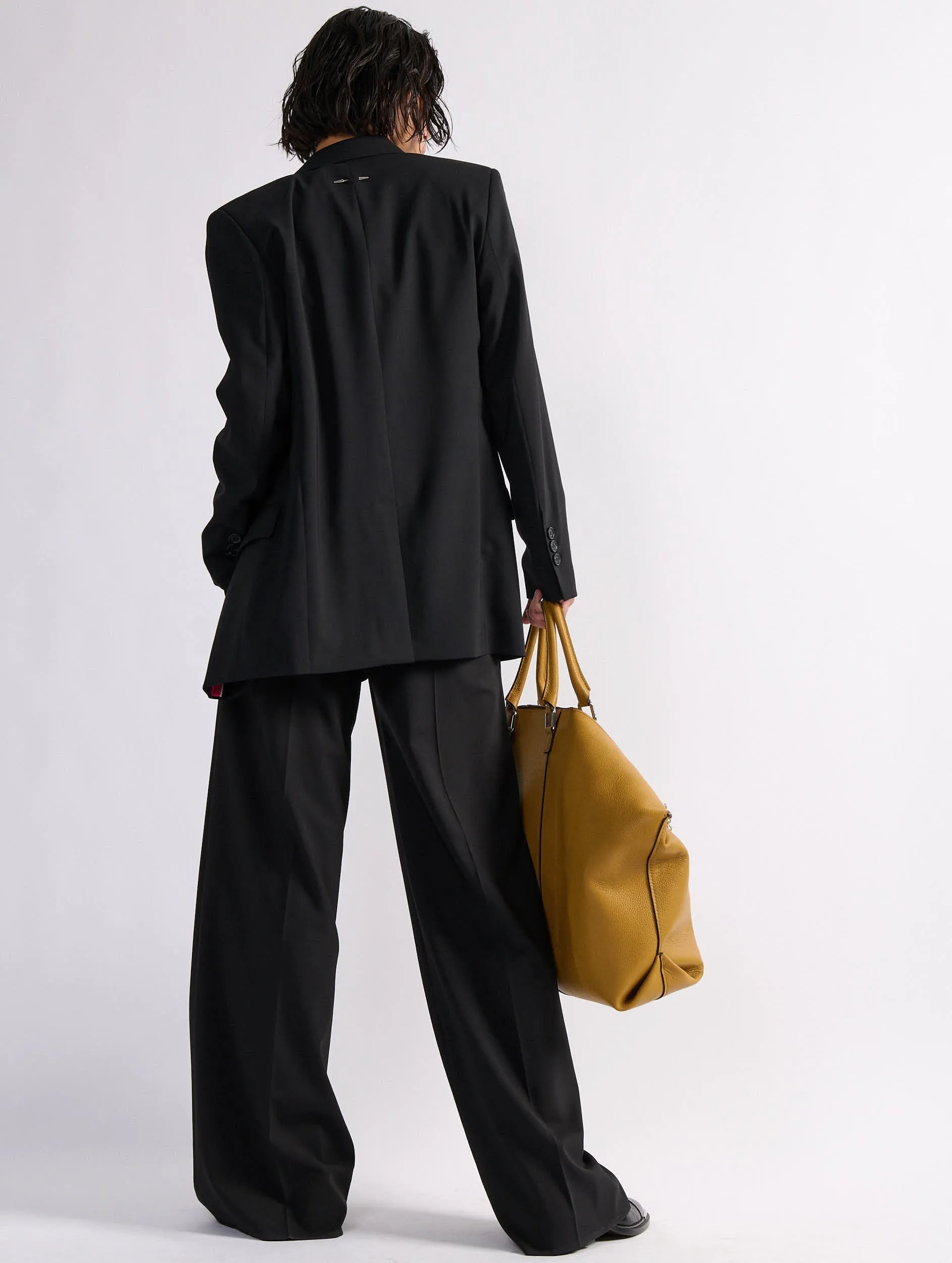 Veste droite en toile de laine noire sold by Barbara Bui product image thumbnail 2