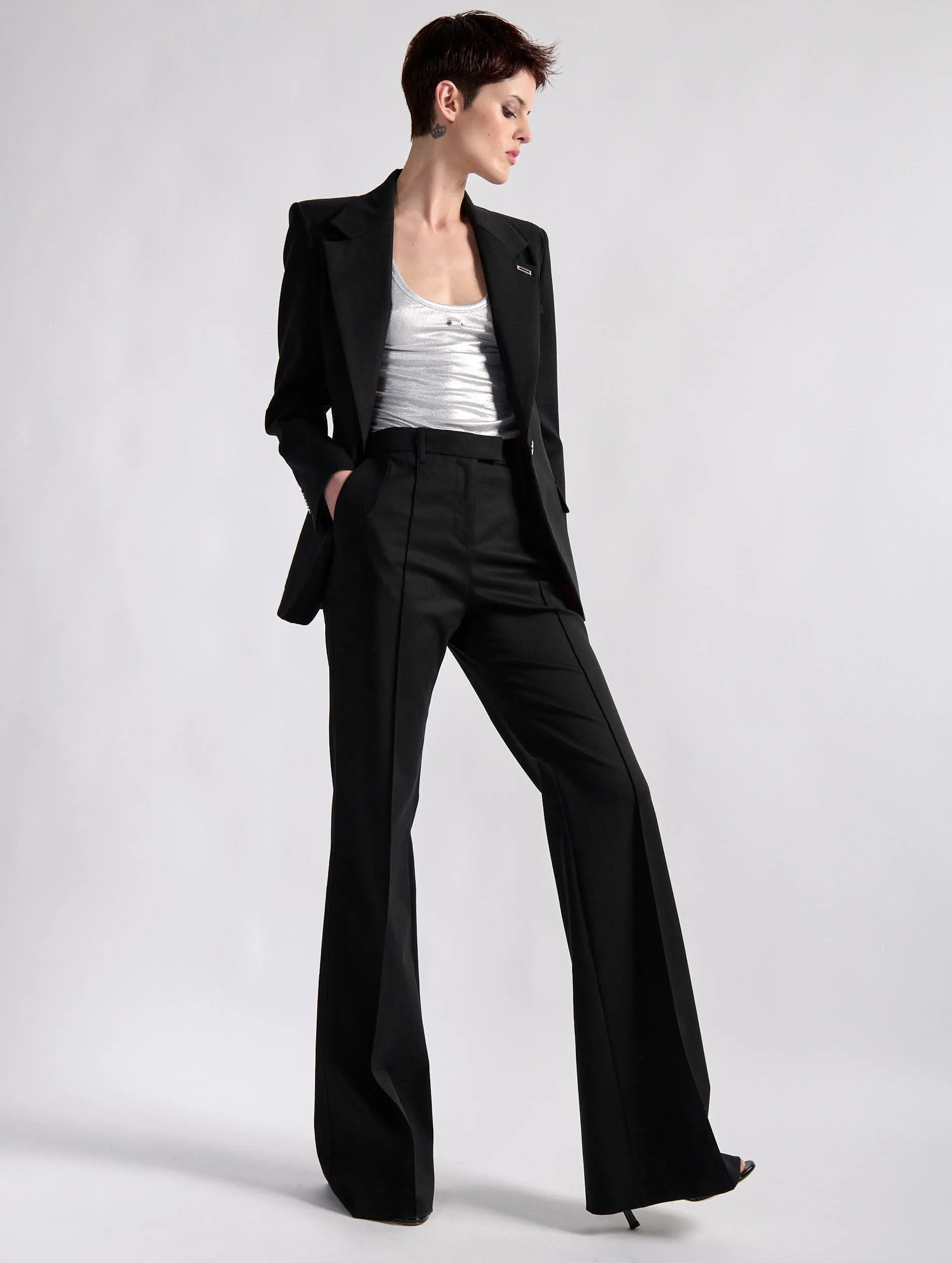 Veste 3 poches en gabardine de coton stretch noire sold by Barbara Bui product image thumbnail 2