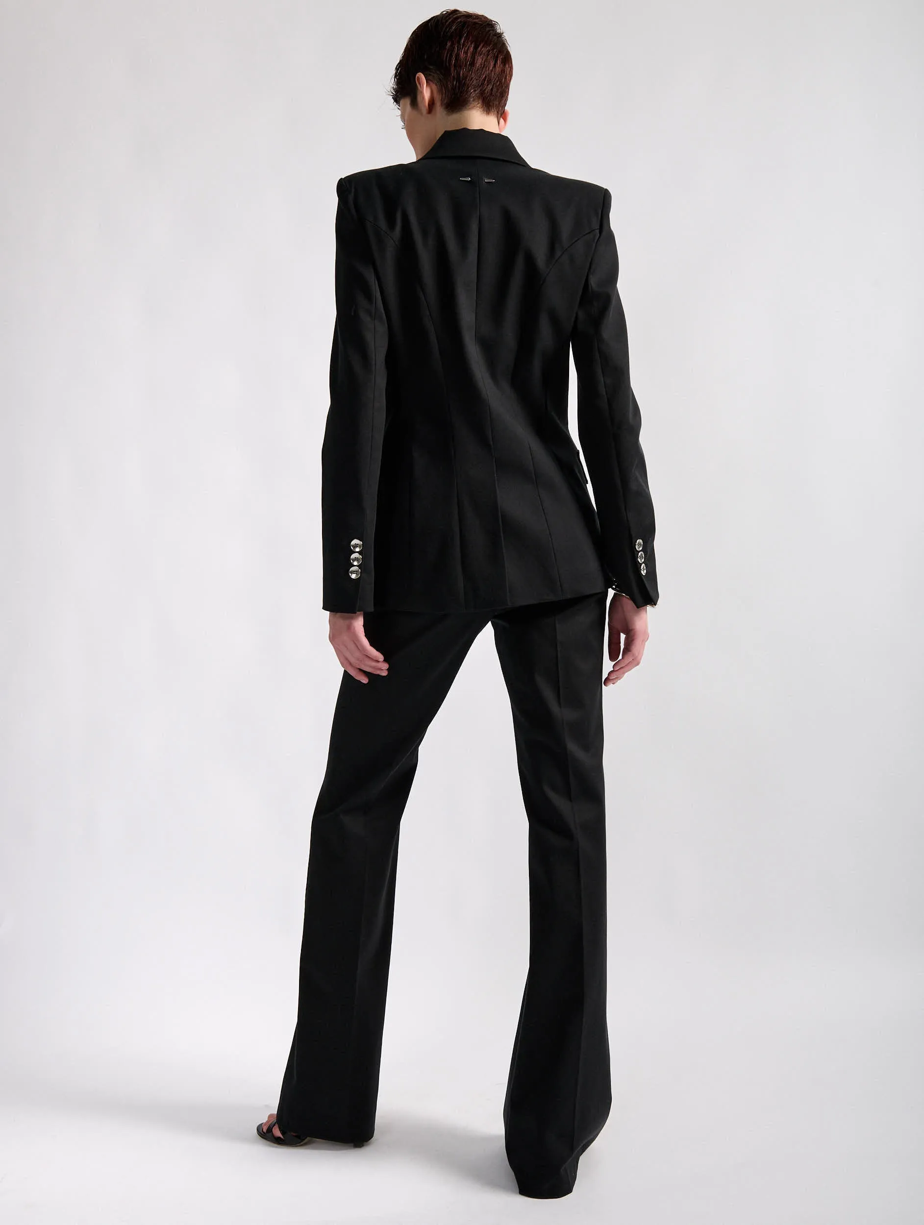 Veste 3 poches en gabardine de coton stretch noire sold by Barbara Bui product image thumbnail 3