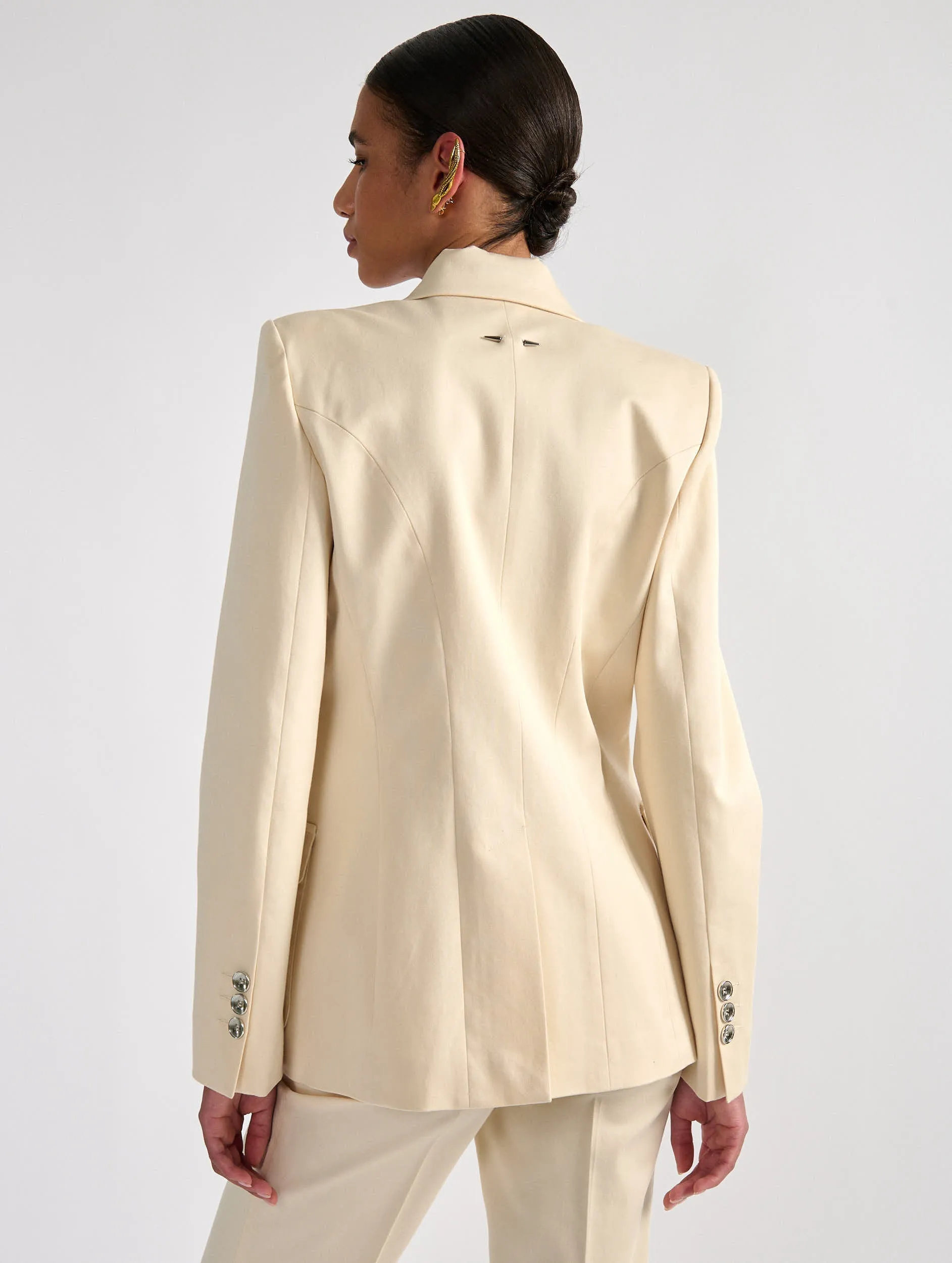 Veste 3 poches en gabardine de coton stretch sable sold by Barbara Bui product image thumbnail 2