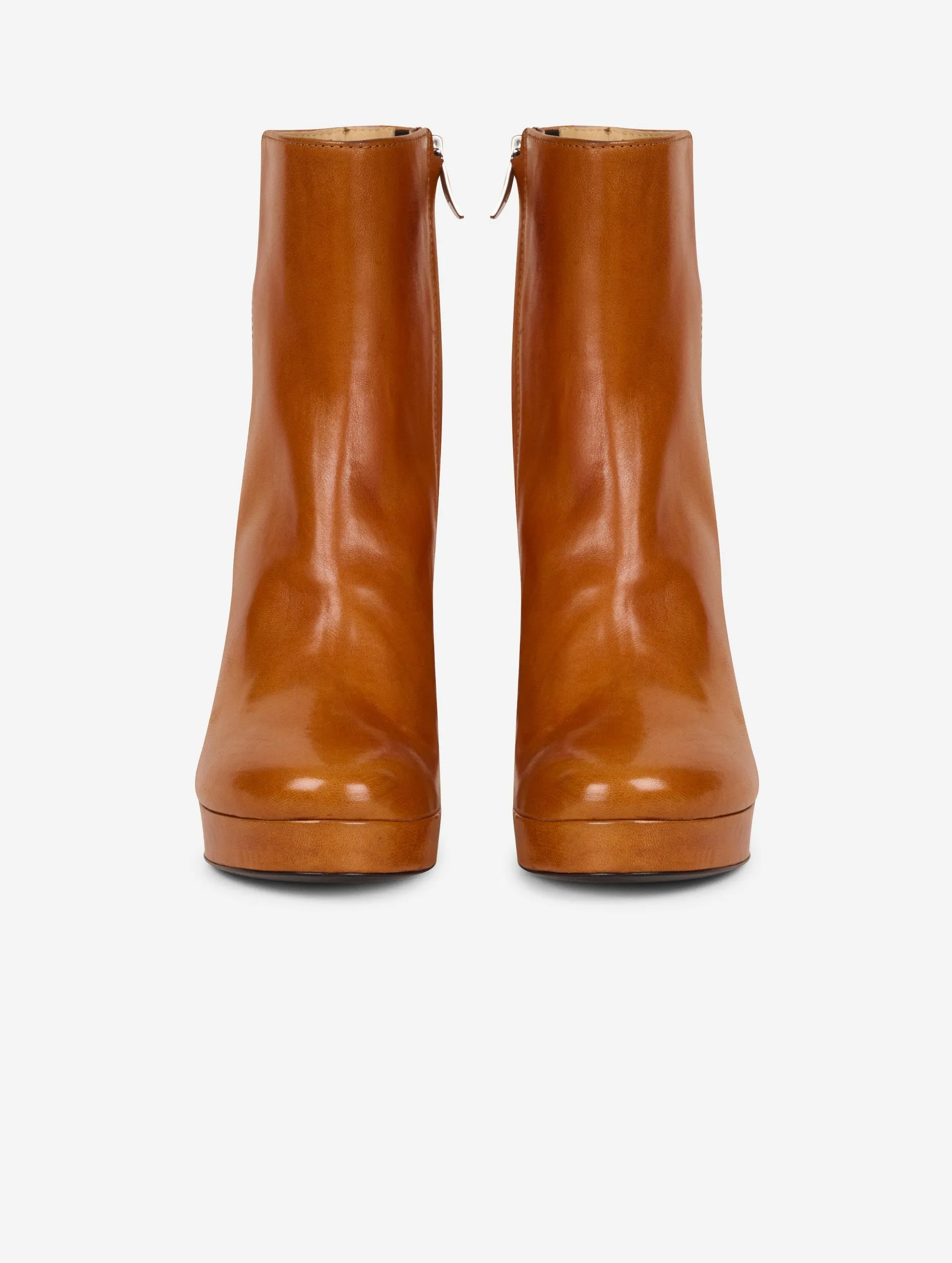 Boots à plateau en cuir caramel sold by Barbara Bui product image thumbnail 4