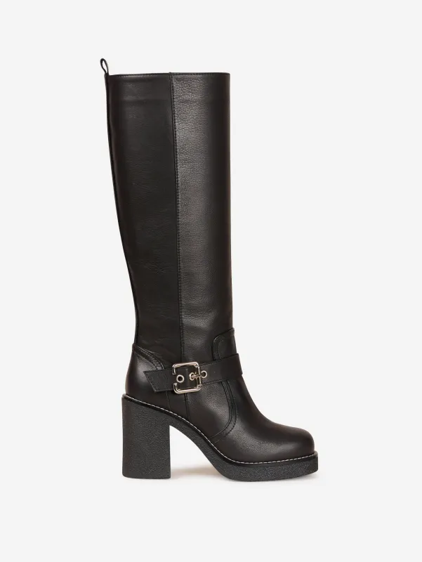 Bottes biker en cuir noir sold by Barbara Bui