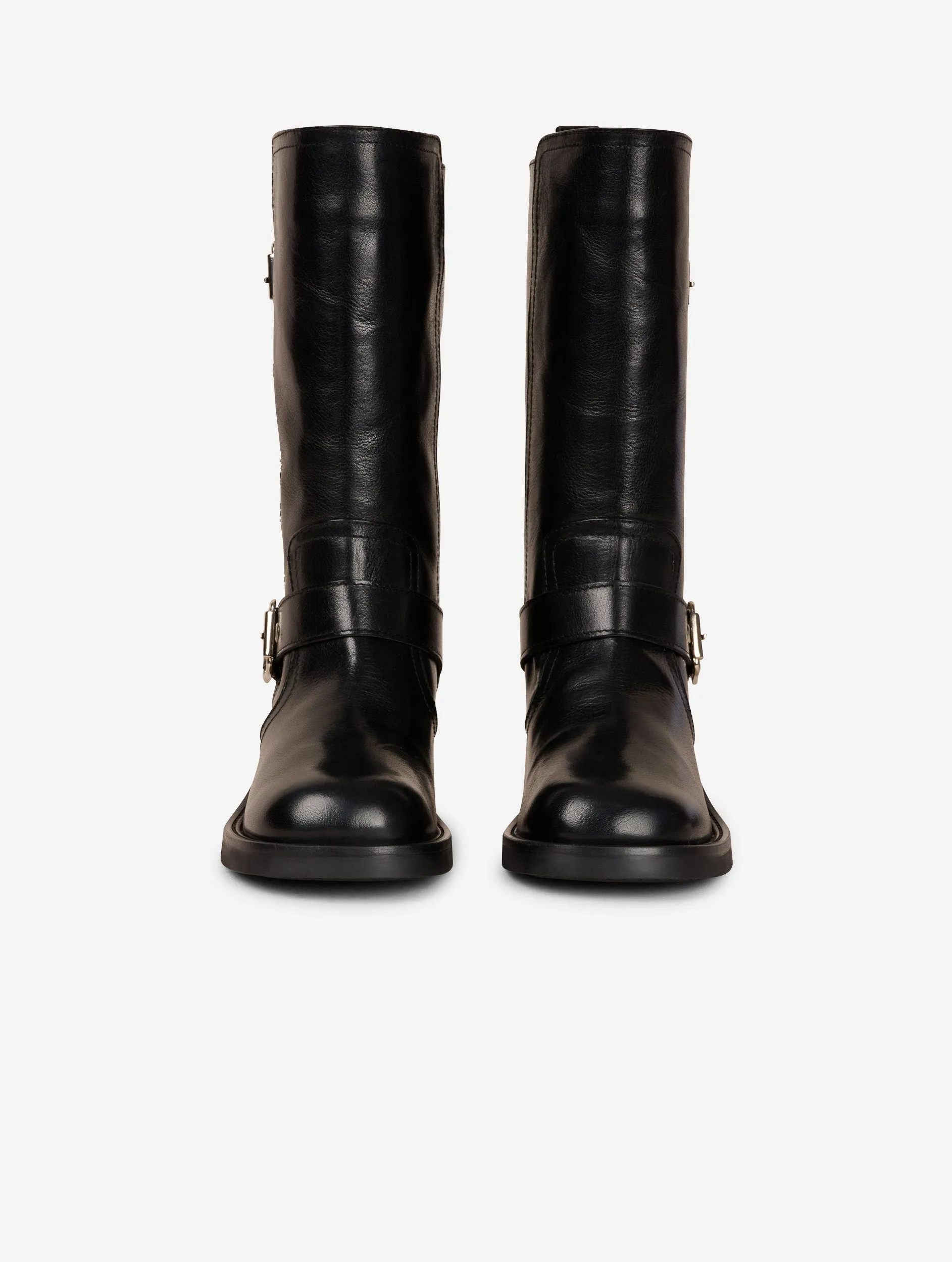 Bottes courtes biker en cuir noir sold by Barbara Bui product image thumbnail 4