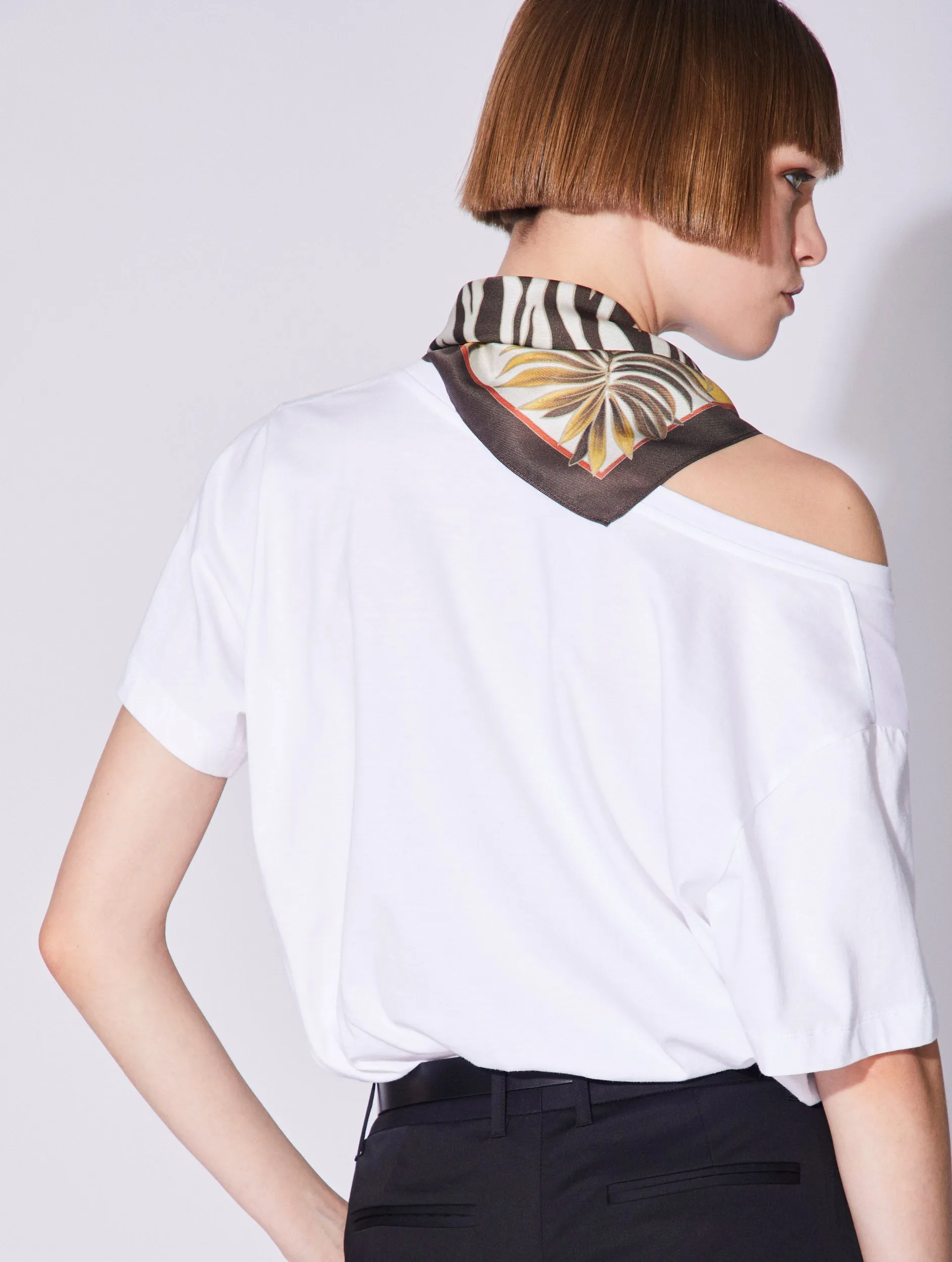 Tee-shirt manches courtes en jersey de coton blanc sold by Barbara Bui product image thumbnail 4