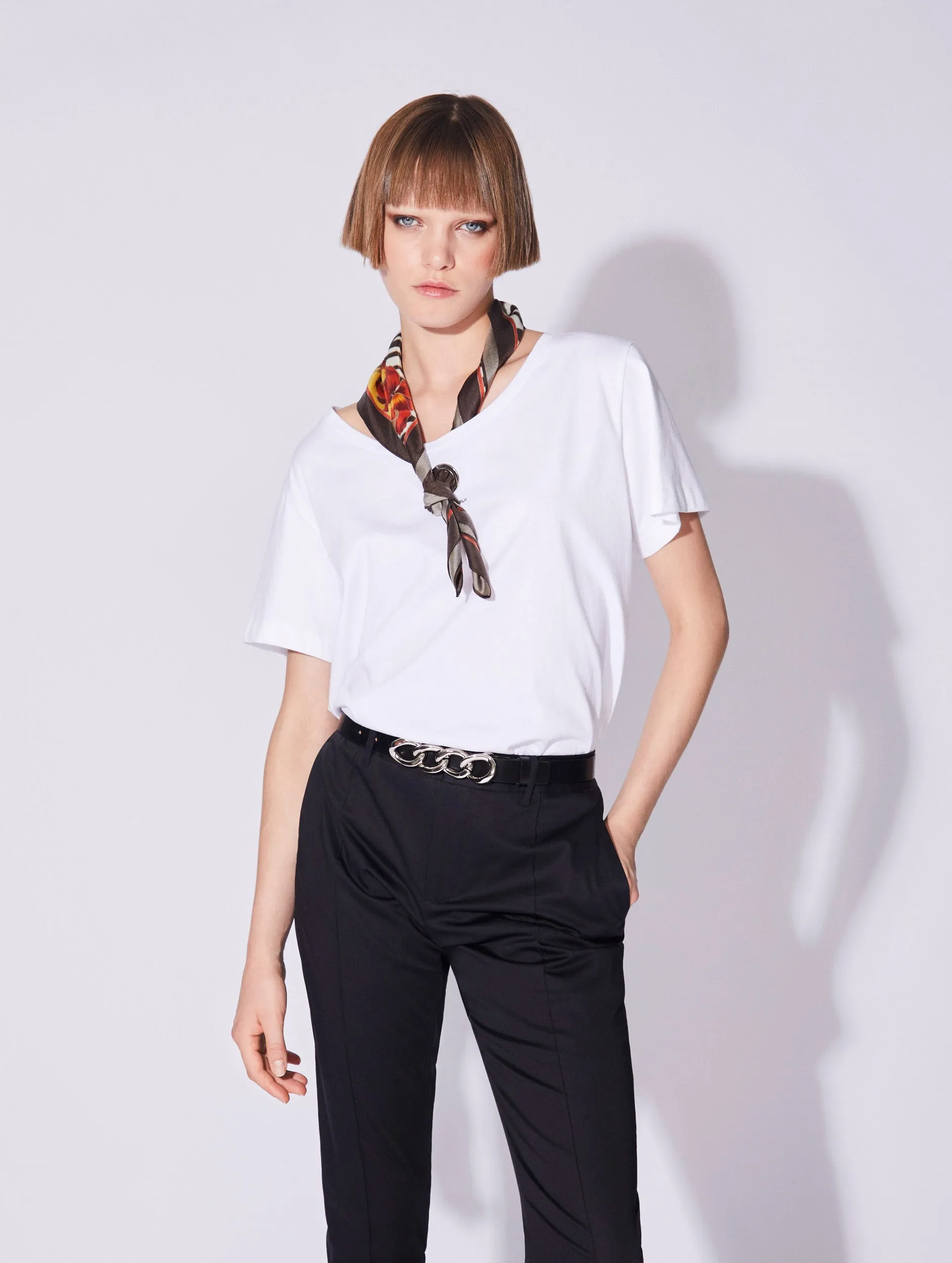 Tee-shirt manches courtes en jersey de coton blanc sold by Barbara Bui product image thumbnail 2